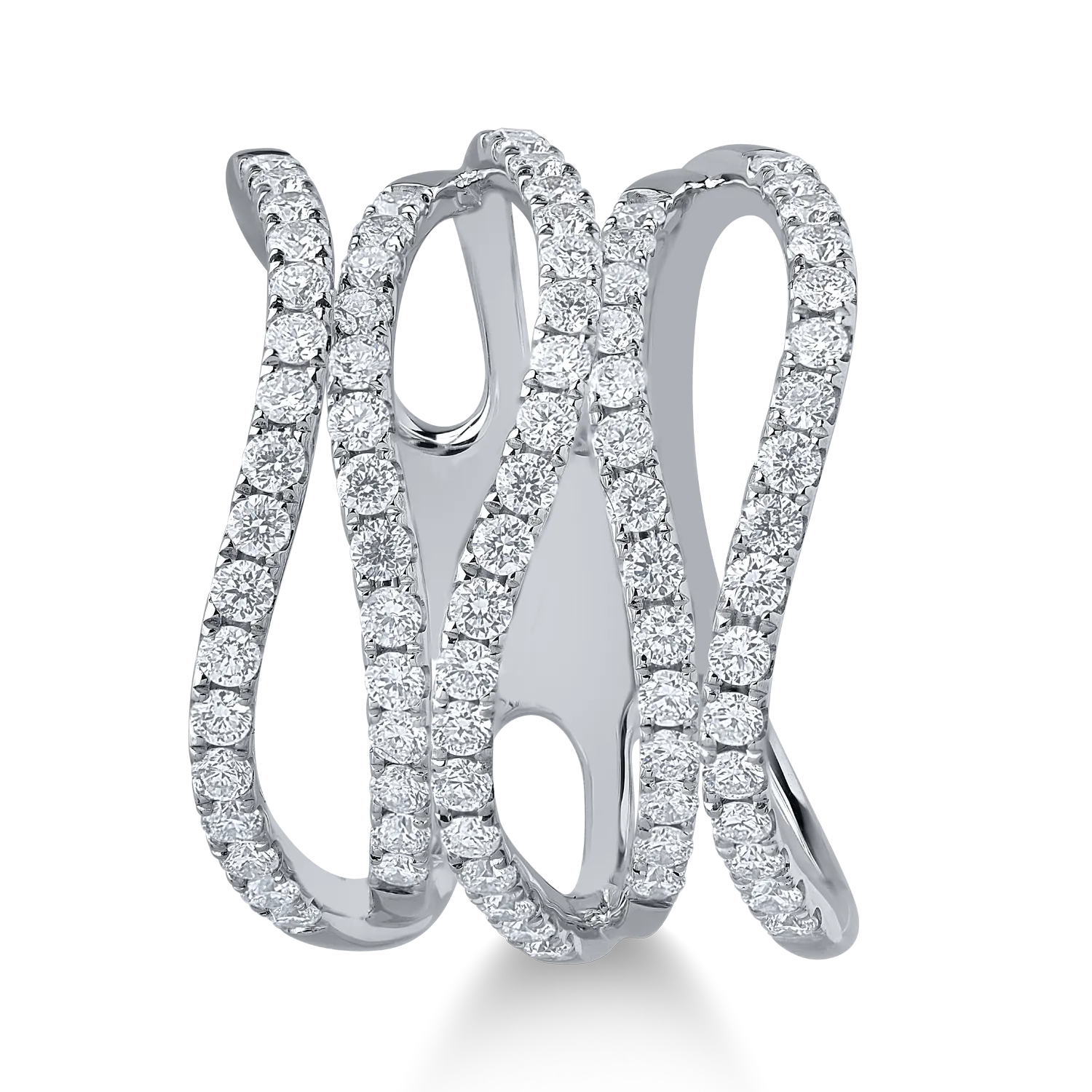 Inel din aur alb cu diamante de 1.11ct