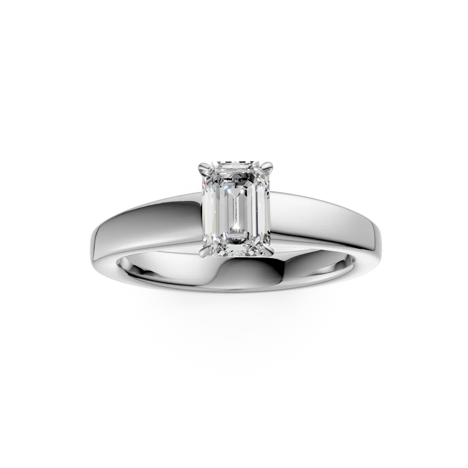 Годежен пръстен от бяло злато с диамант пасианс 0.72ct