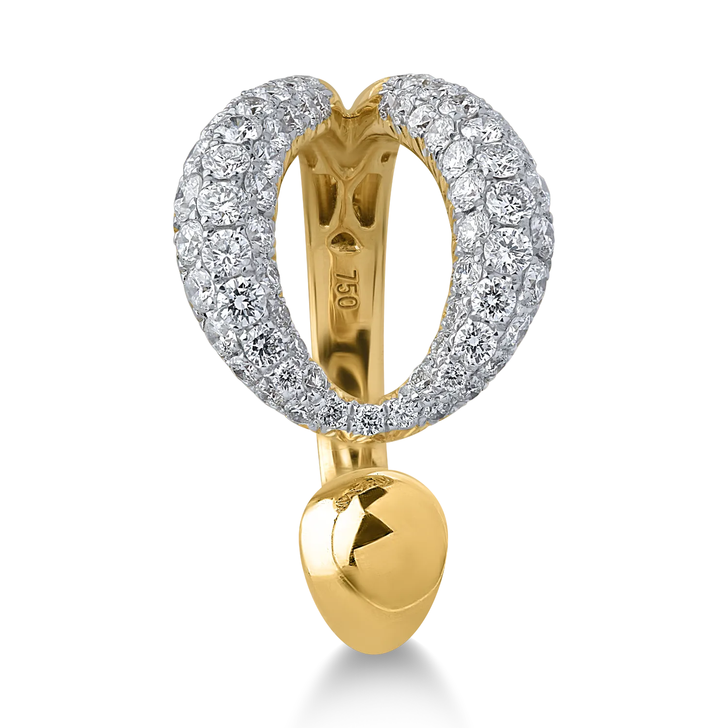 Пръстен от жълто злато с 0.91ct диаманти