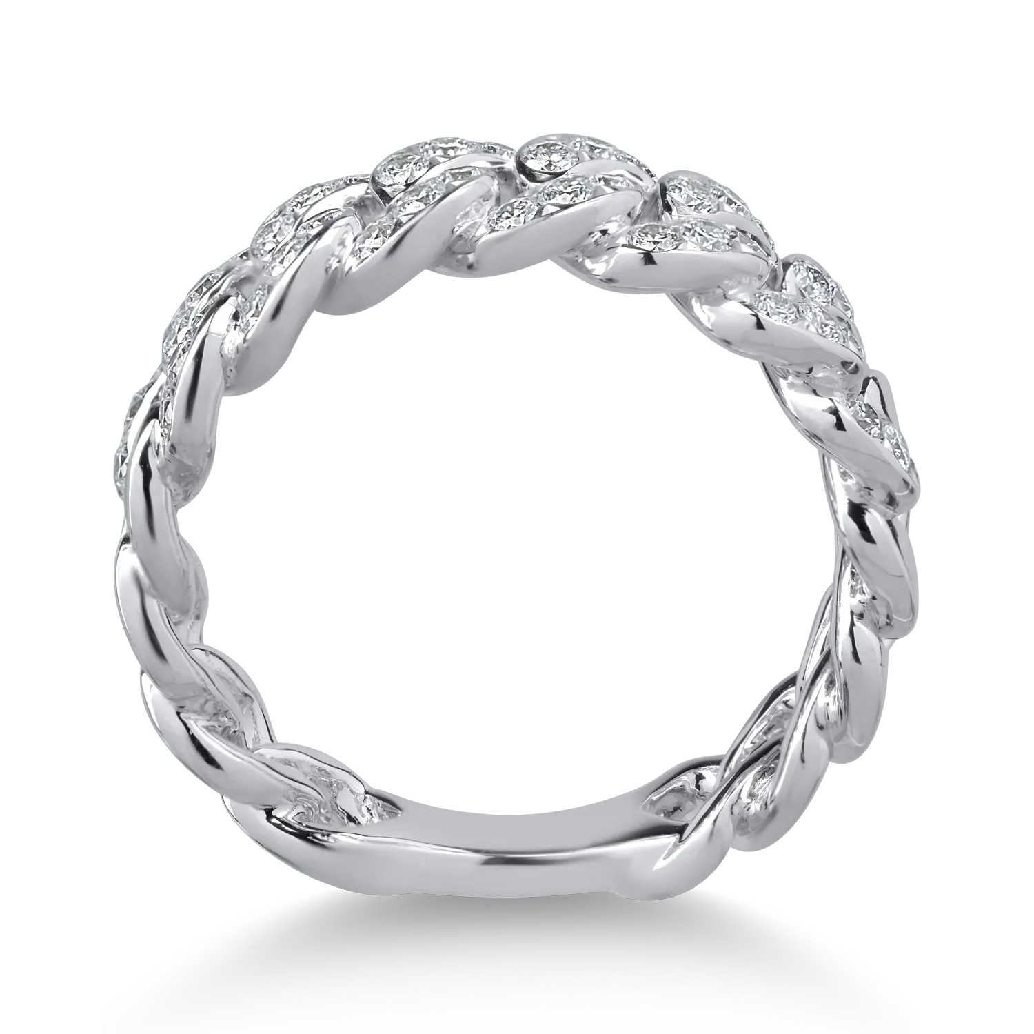 Пръстен от бяло злато с 0.43ct диаманти