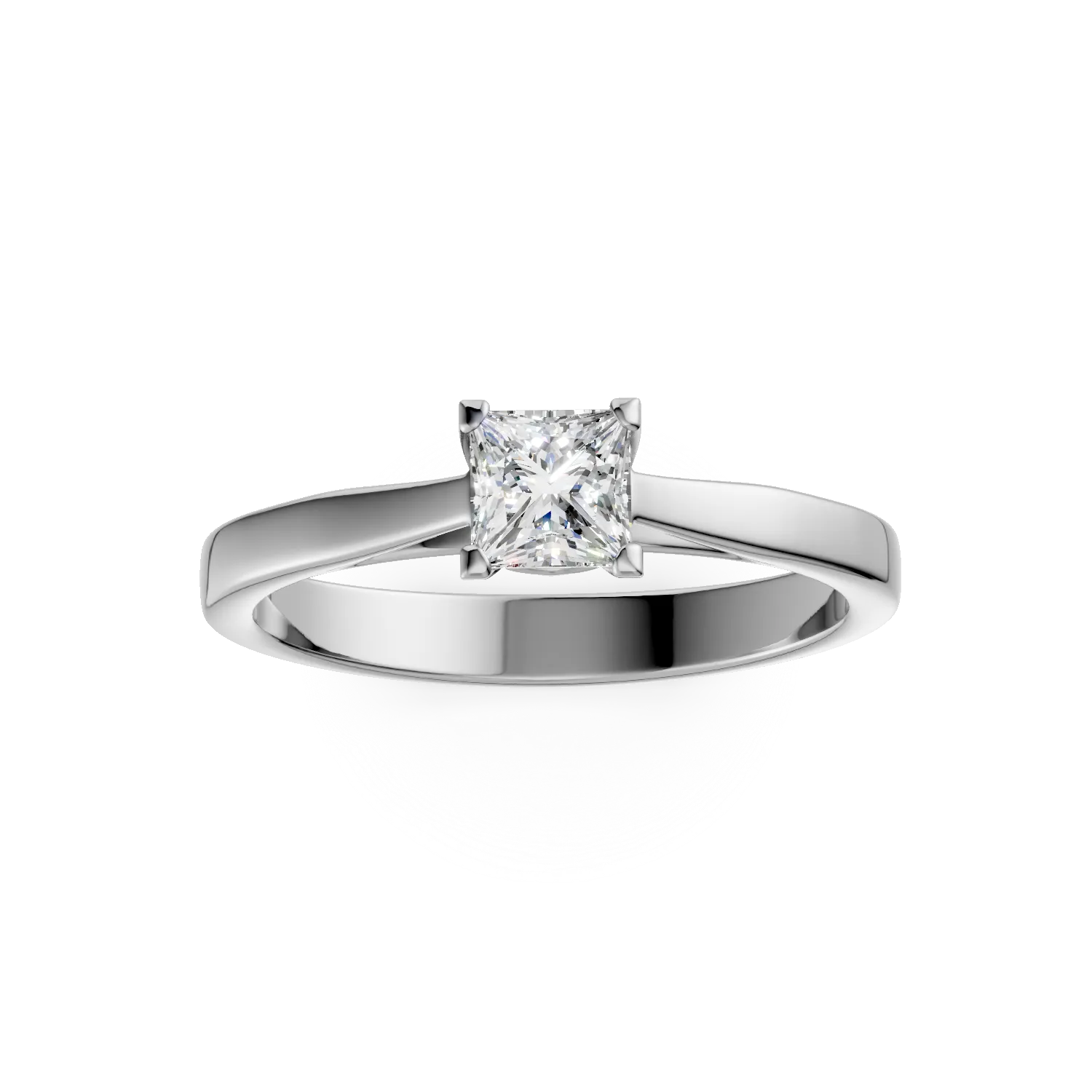 White gold engagement ring with 0.5ct solitaire diamond