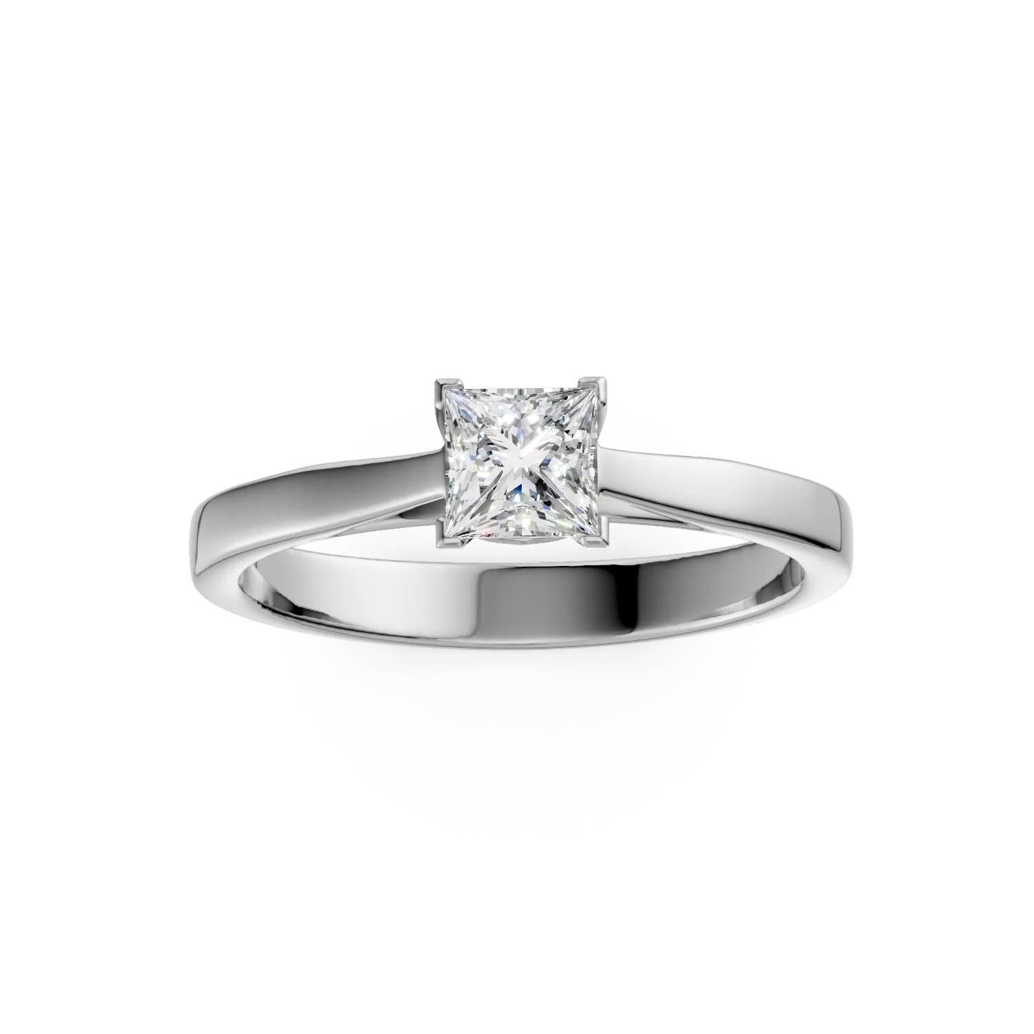 Fehérarany eljegyzési gyűrű 0.5ct pasziánsz gyémánttal