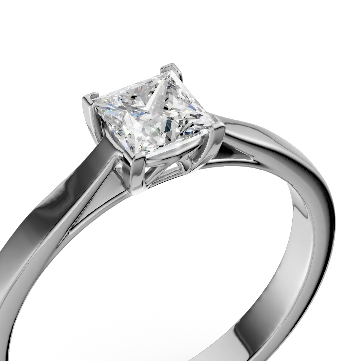 Fehérarany eljegyzési gyűrű 0.5ct pasziánsz gyémánttal