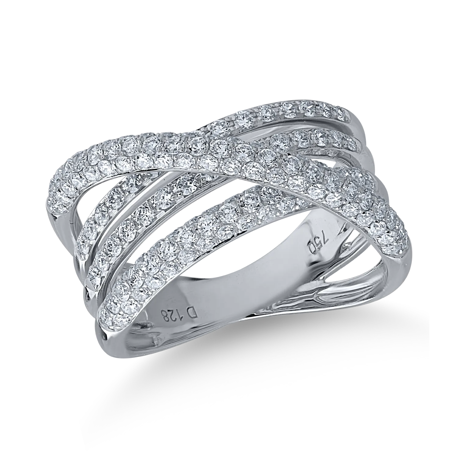 White gold ring with 1.28ct diamonds