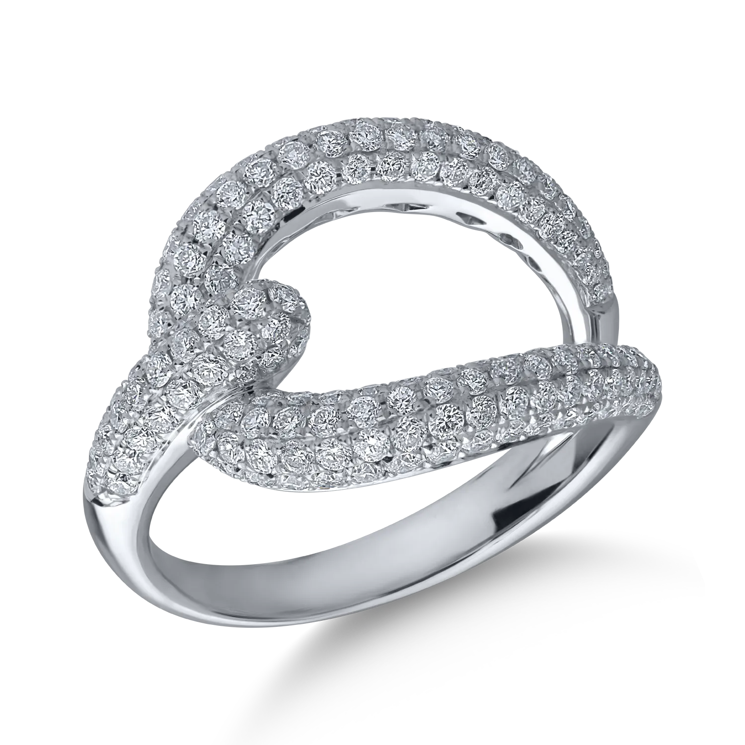 White gold geometric ring with 1.2ct diamonds-172527