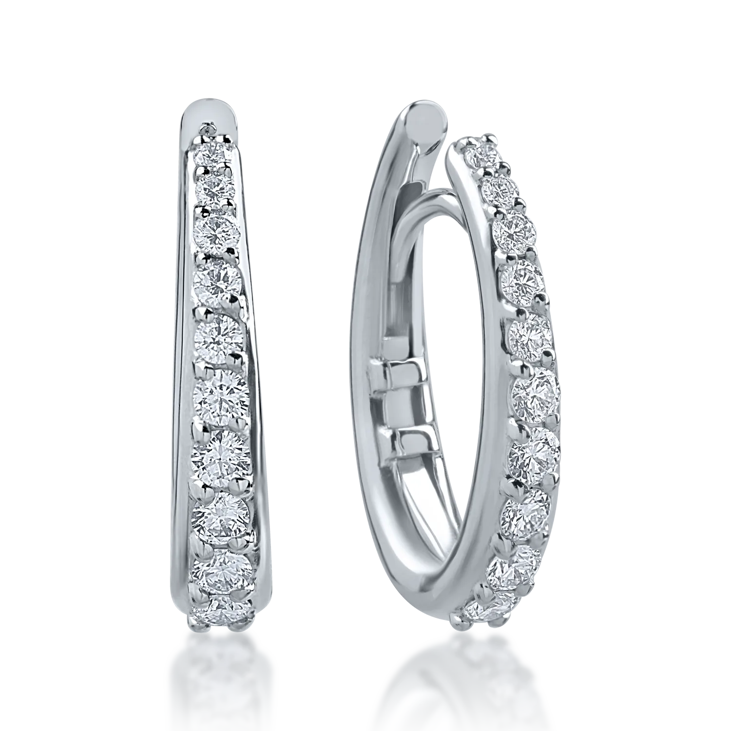 Fehérarany fülbevaló 0.46ct gyémántokkal