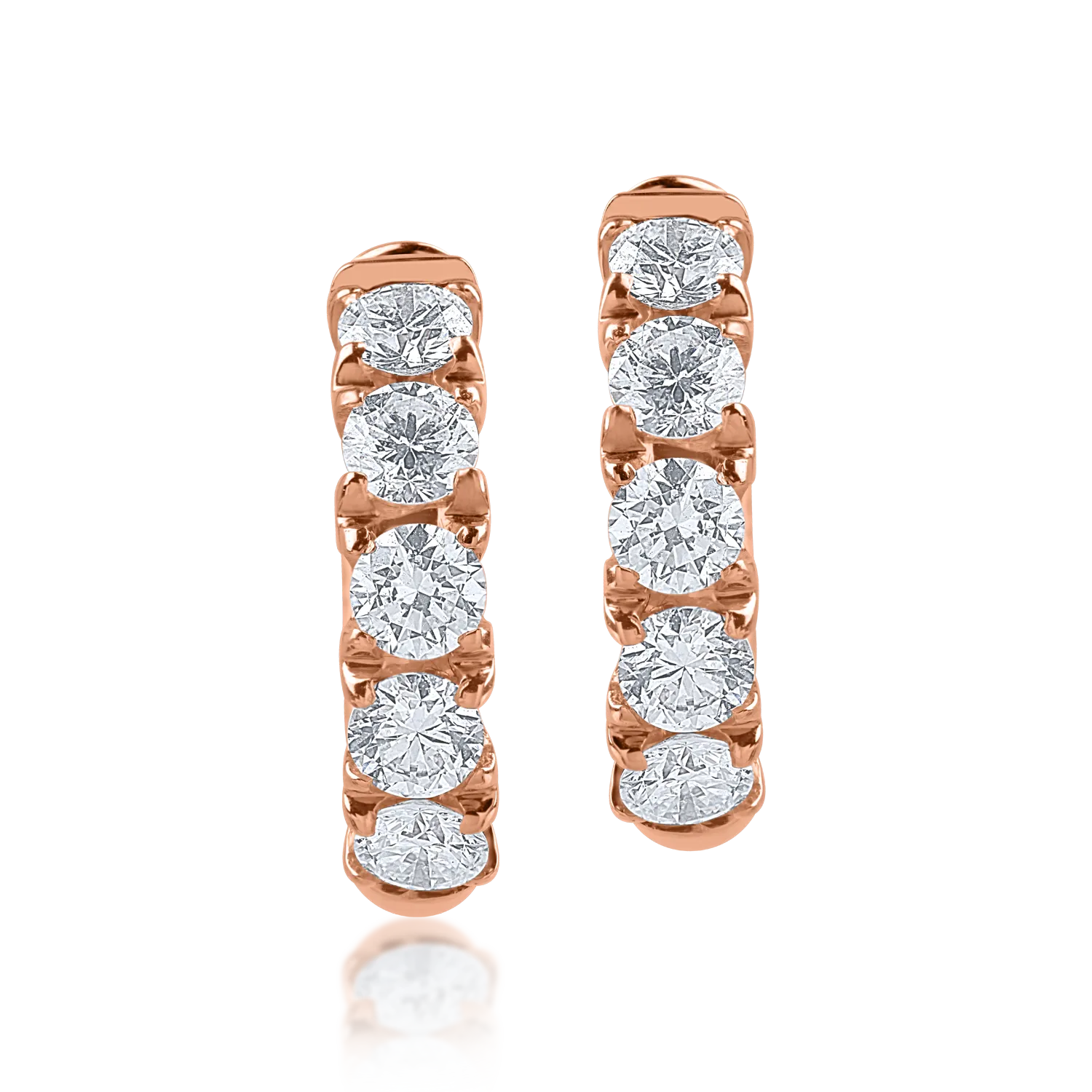 Rose gold earrings with 1.08ct diamonds