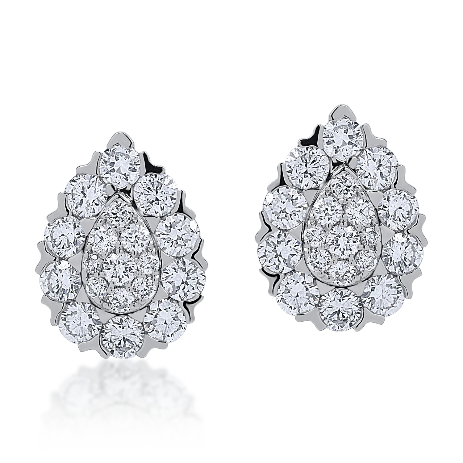 White gold earrings with 0.95ct diamonds