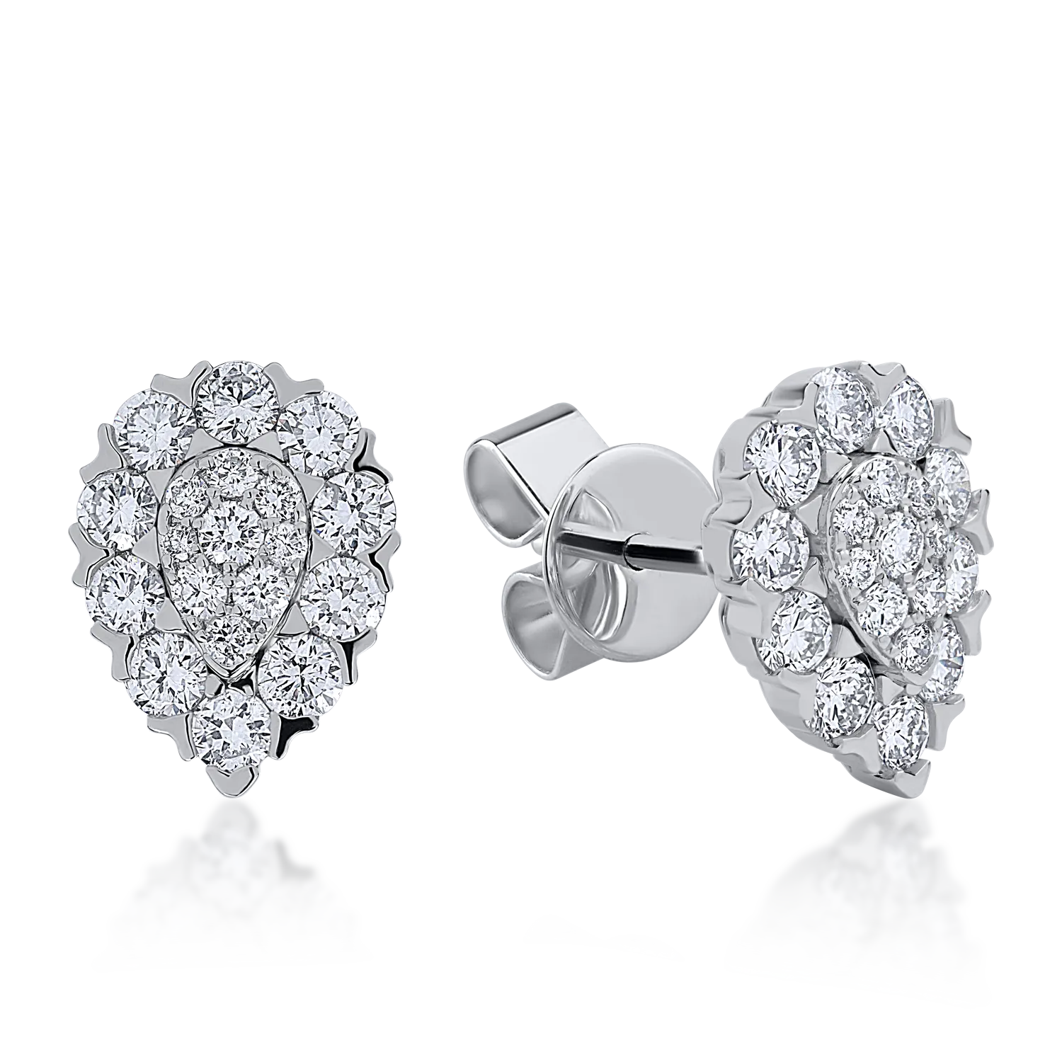 White gold earrings with 0.95ct diamonds