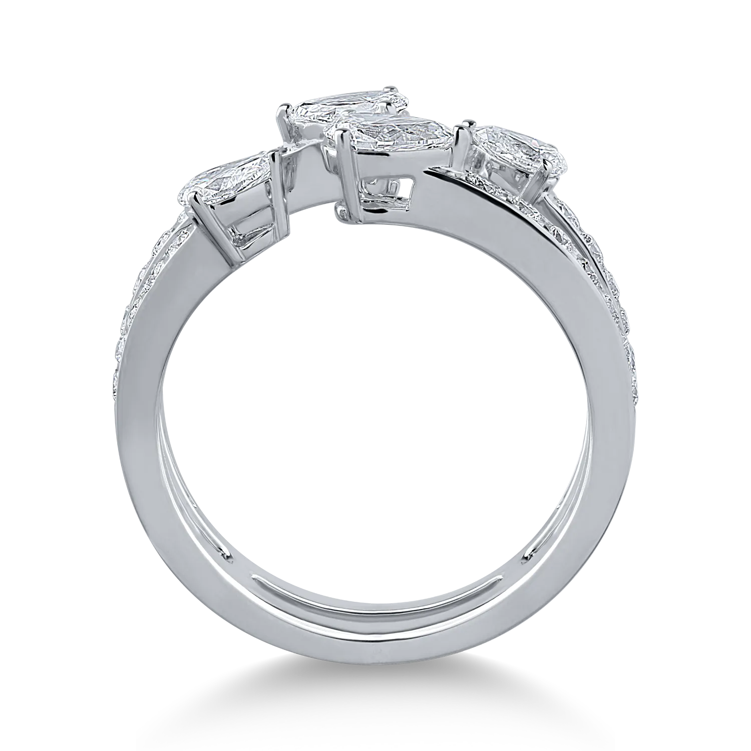 Inel din aur alb cu diamante de 1.1ct