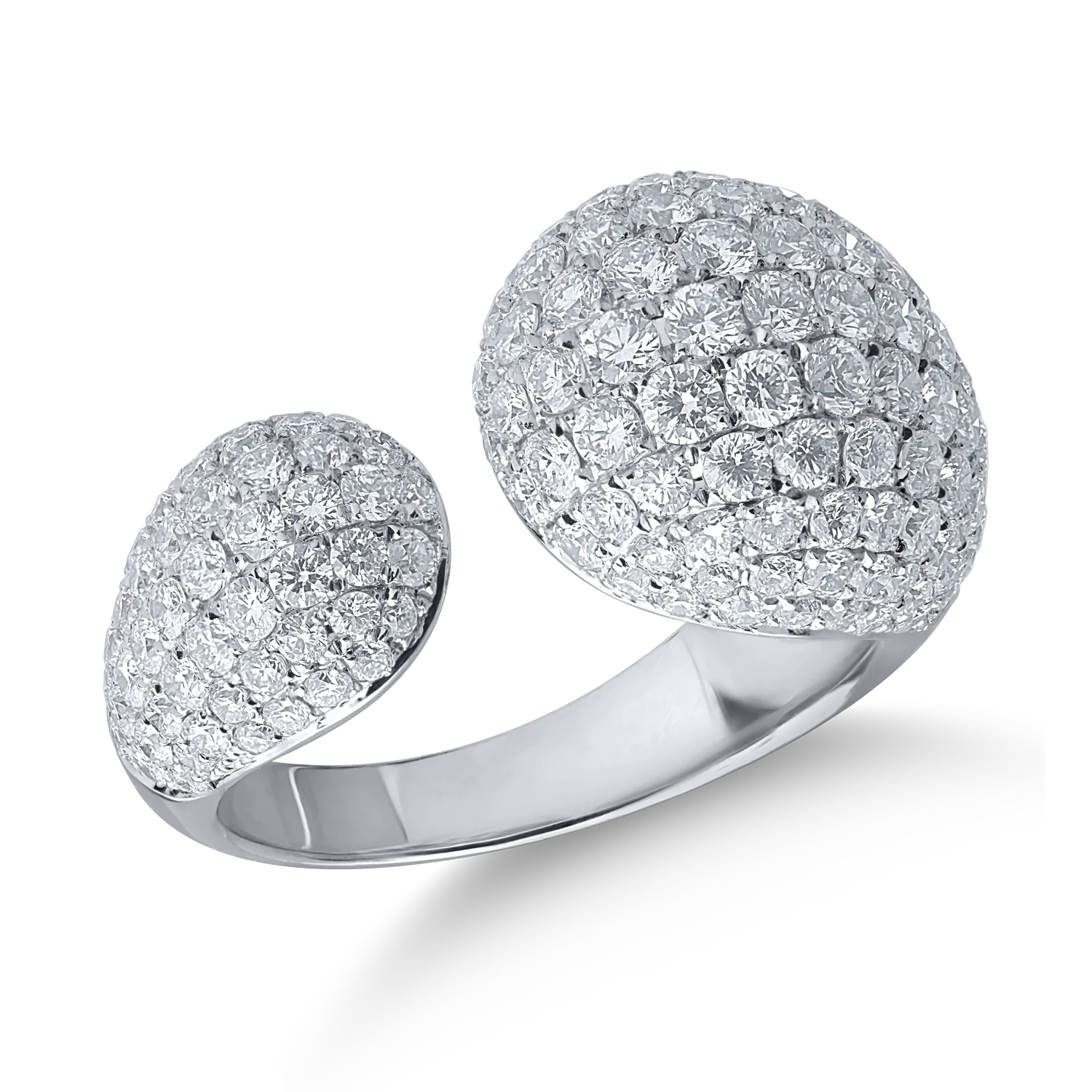 Fehérarany gyűrű 2.61ct gyémántokkal