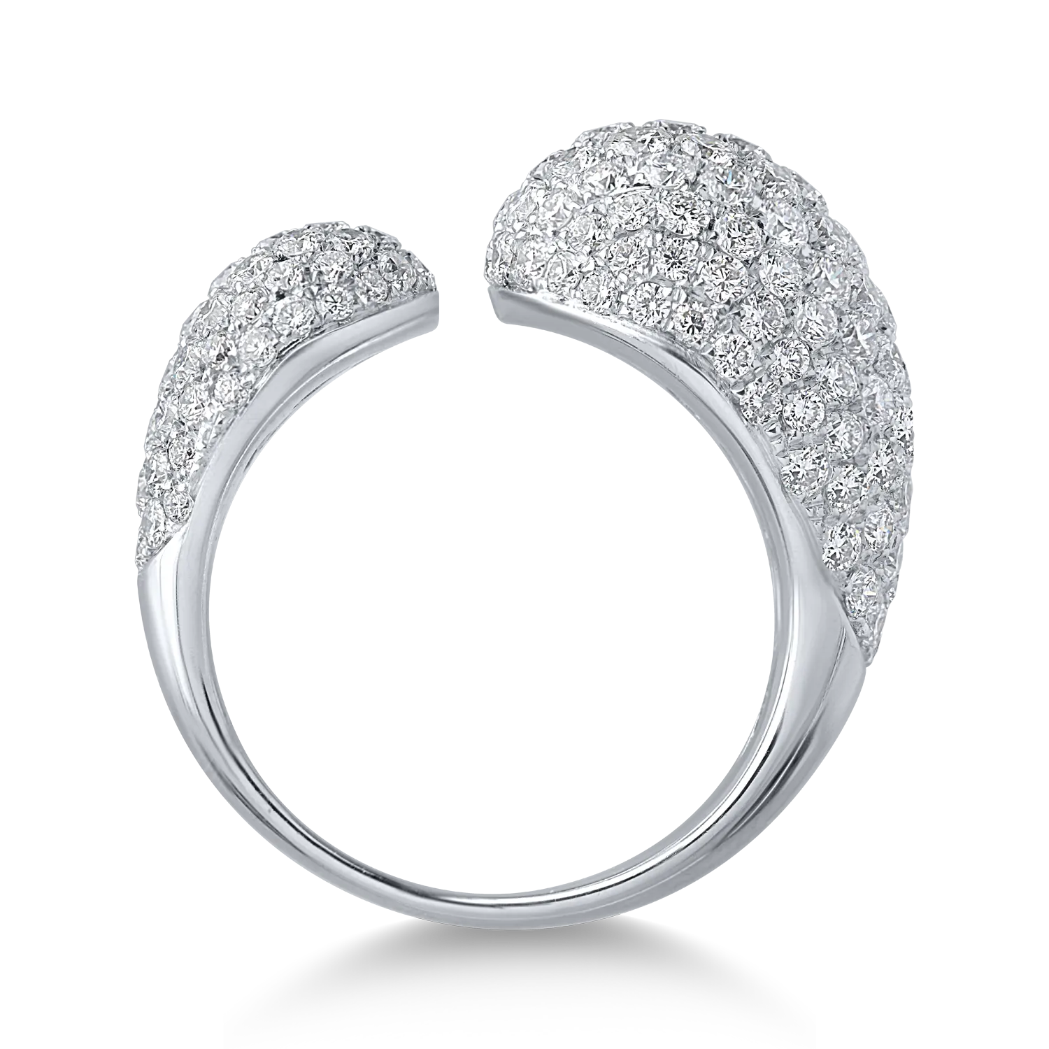 Inel din aur alb cu diamante de 2.61ct - imagine 2
