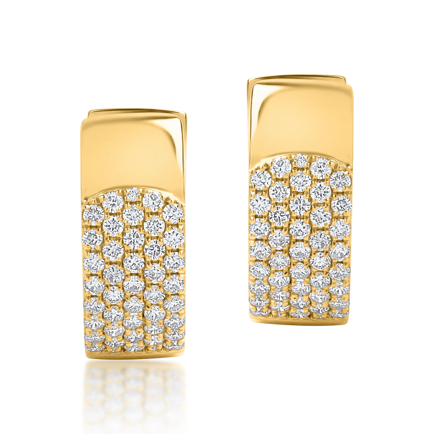 Yellow gold earrings with 0.5ct diamonds-154579