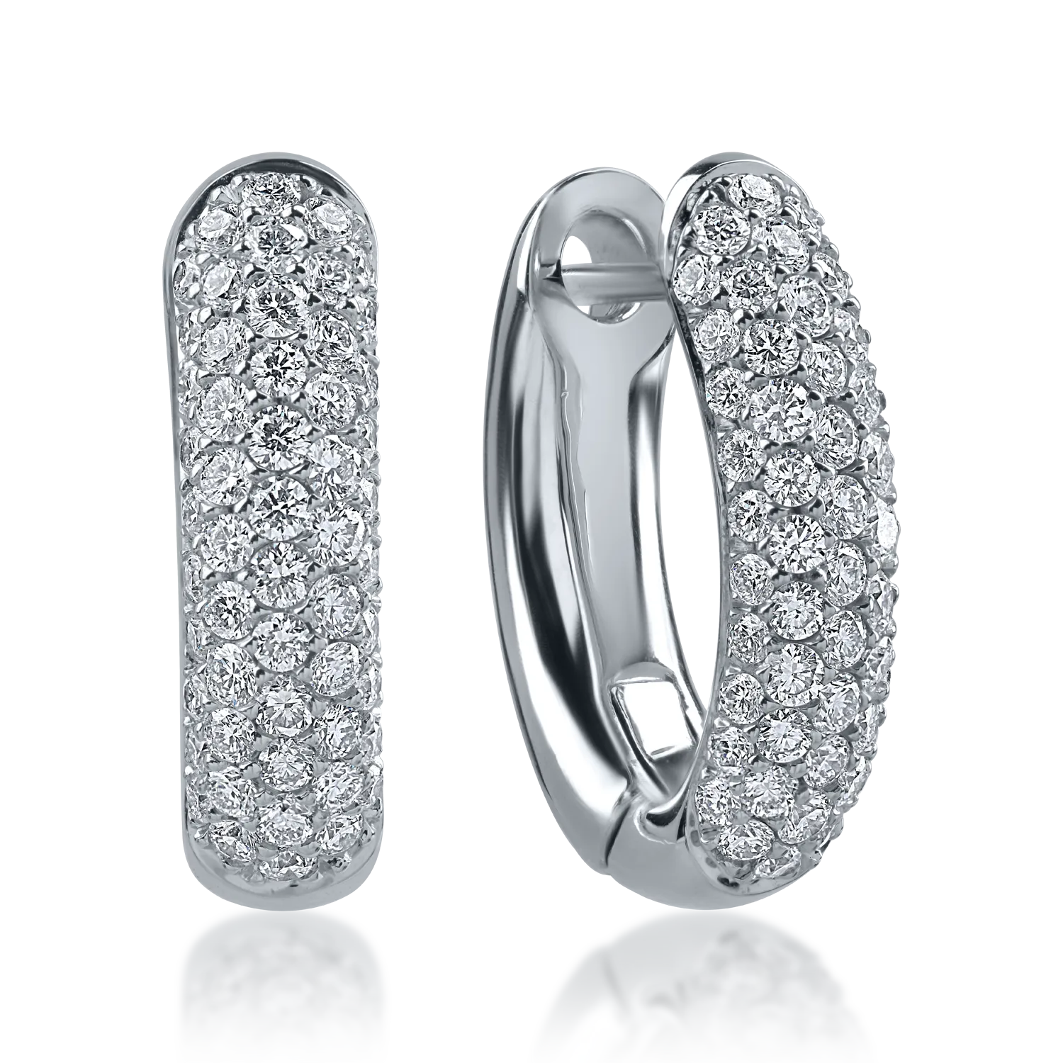 Fehérarany fülbevaló 0.97ct gyémántokkal