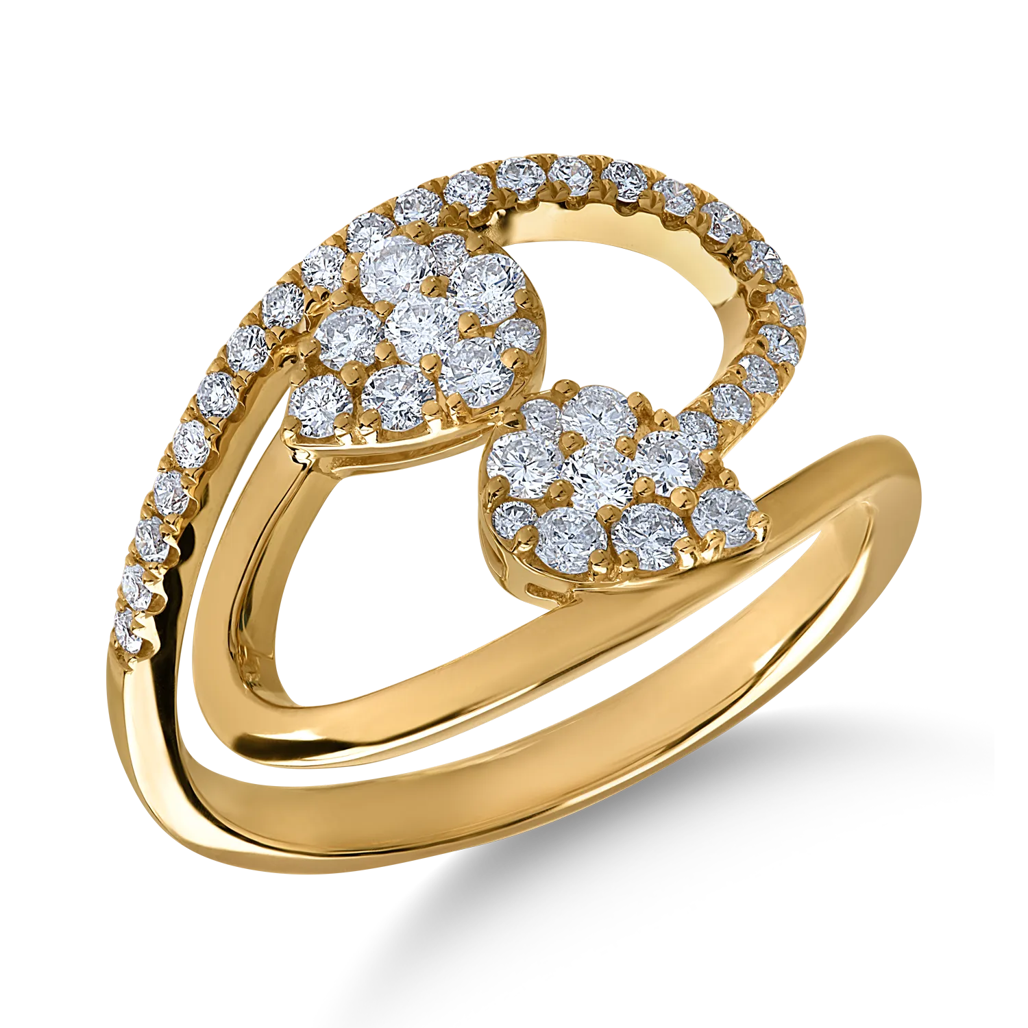 Inel din aur galben cu diamante de 0.487ct