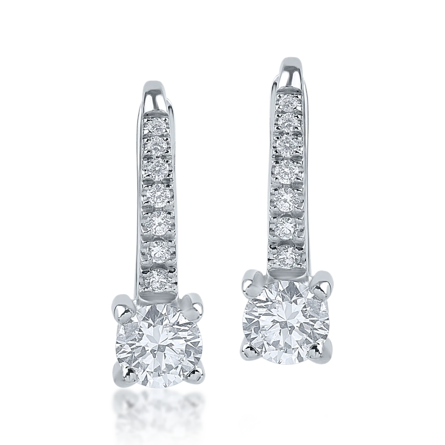 White gold earrings with 0.7ct diamonds