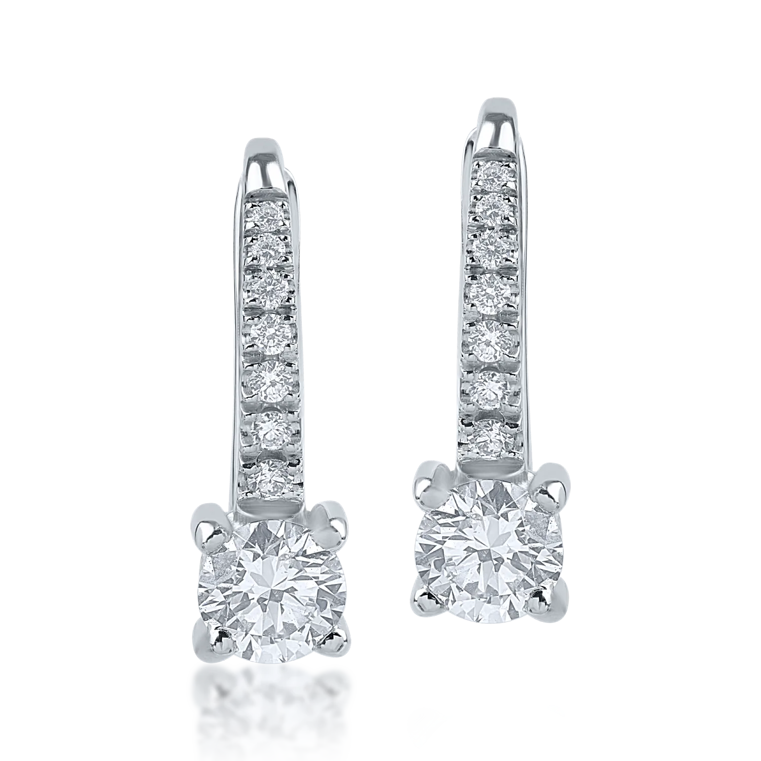 White gold earrings with 0.7ct diamonds-154616