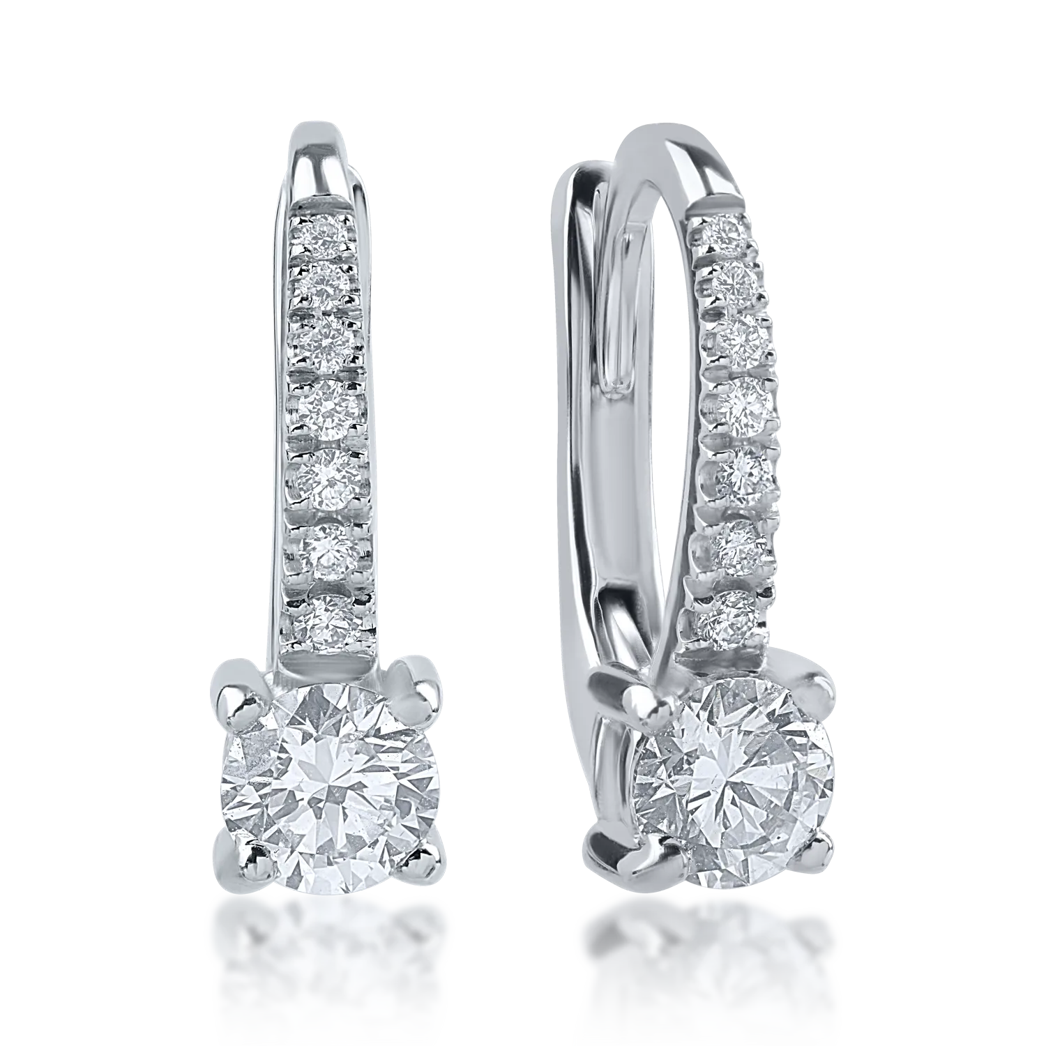 White gold earrings with 0.7ct diamonds