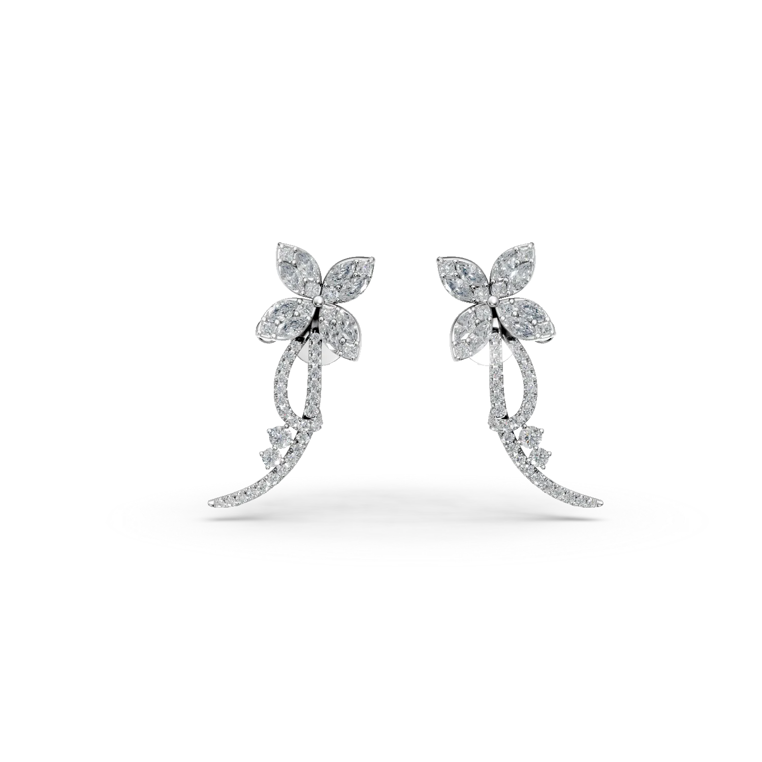 Fehér arany fülbevaló 1.63ct gyémántokkal-154643