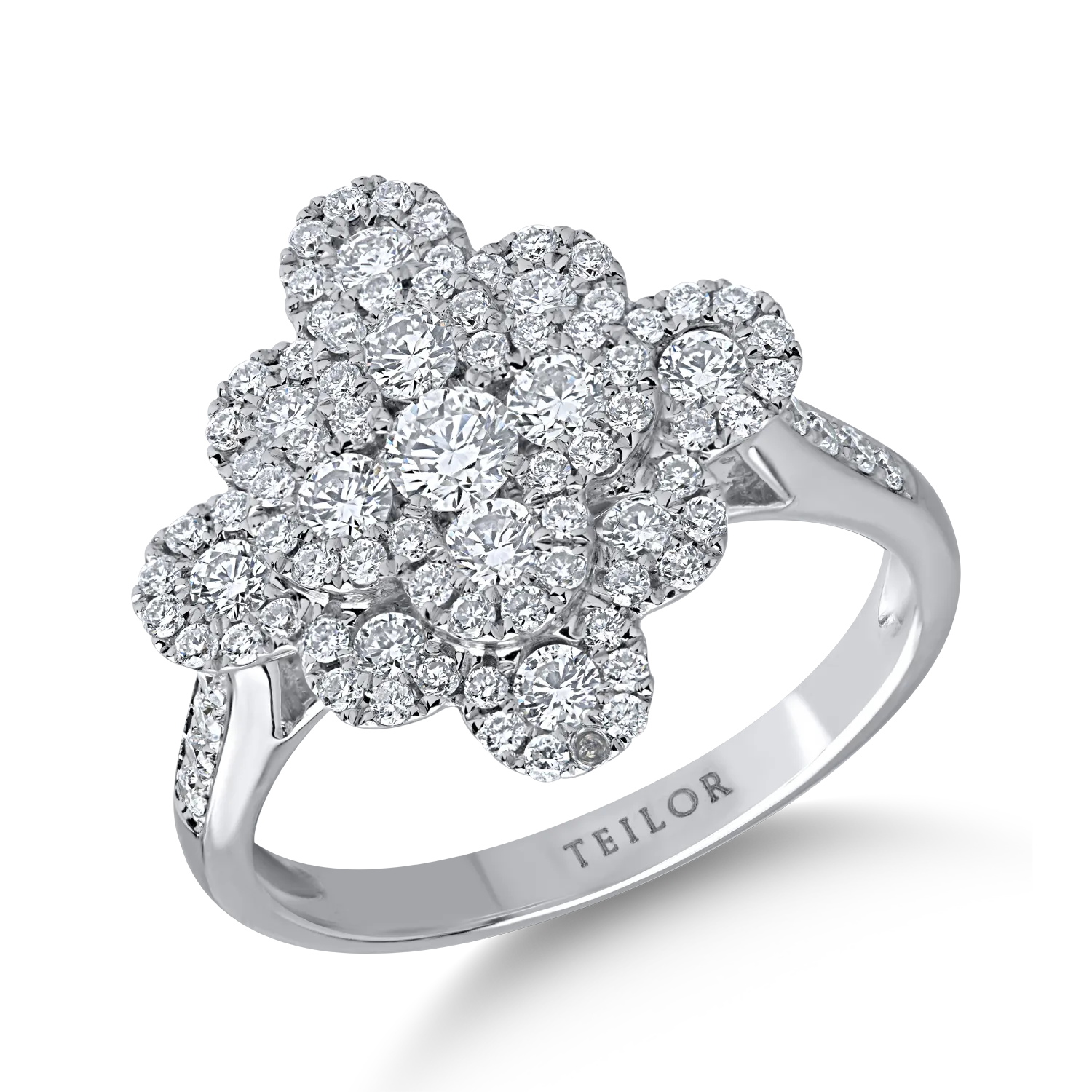 Inel din aur alb cu diamante de 1.06ct-154665