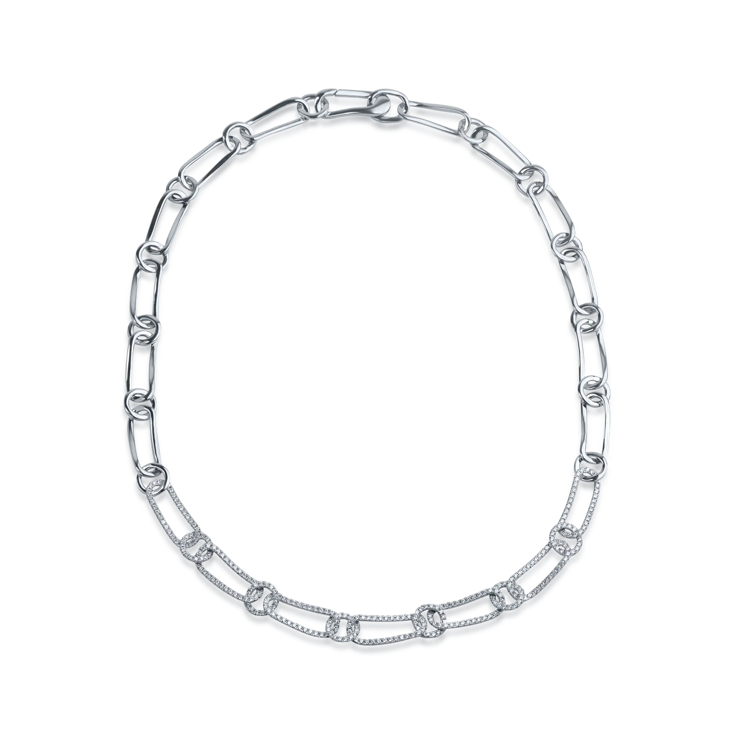 Łańcuszek z białego złota z diamentami o masie 2.44ct-154667