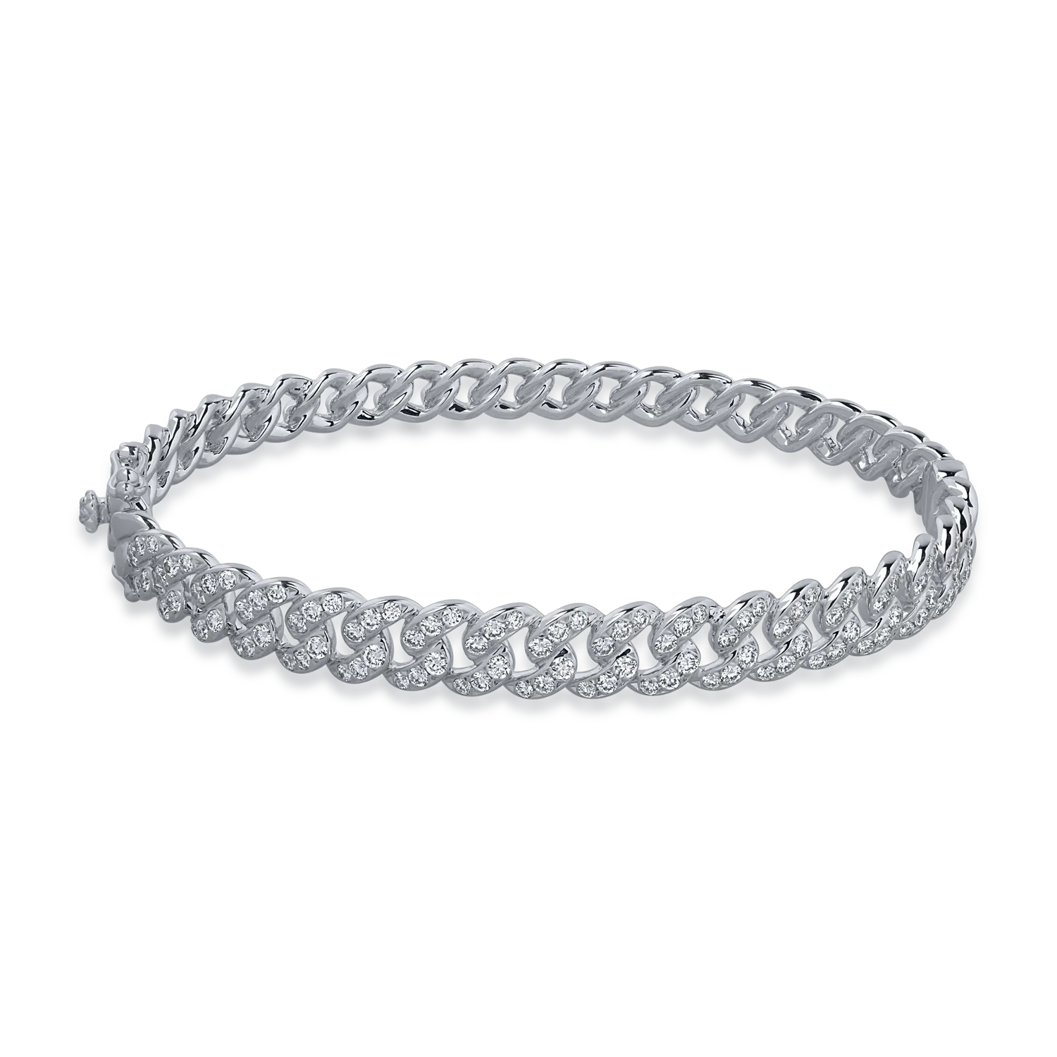 Teilor Bratara din aur alb cu diamante de 1.34ct