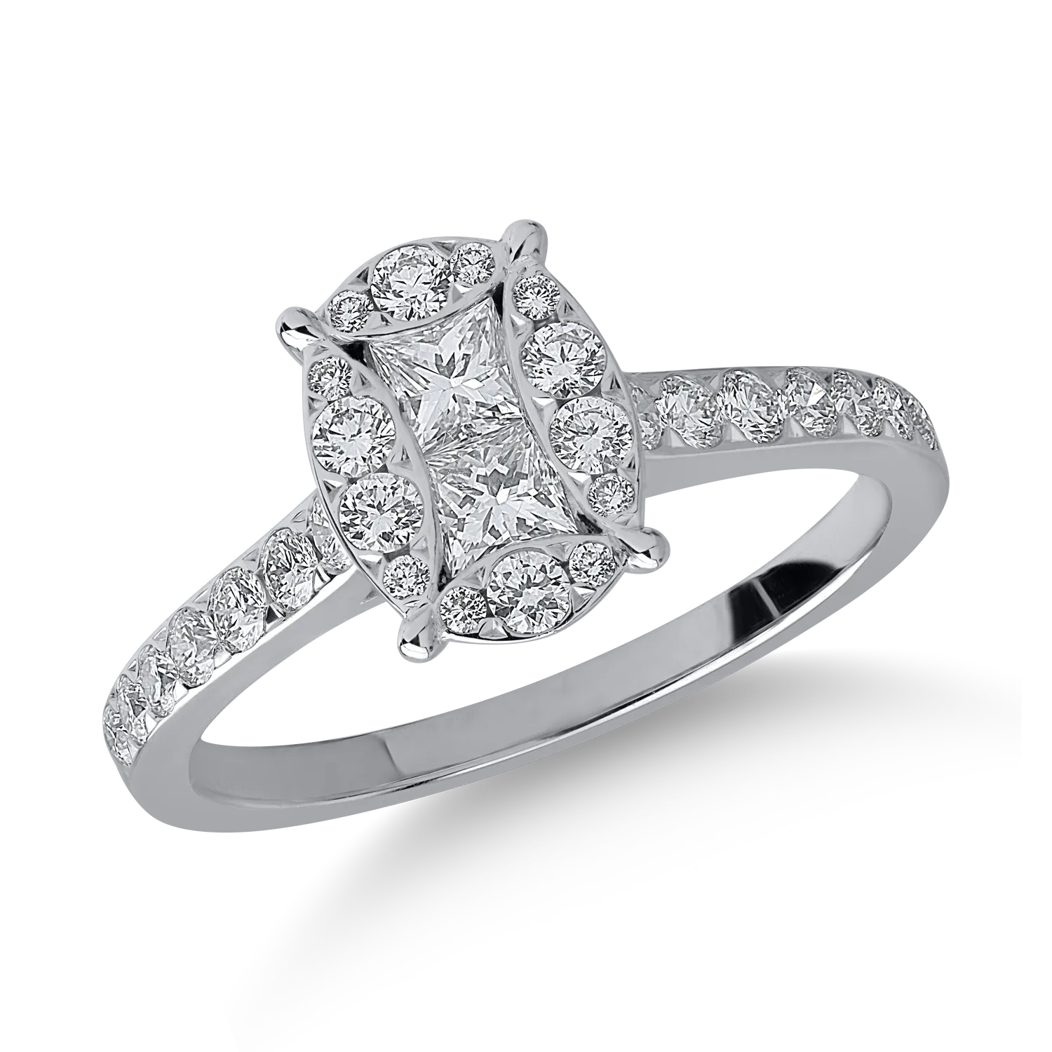 White gold ring with 0.77ct diamonds