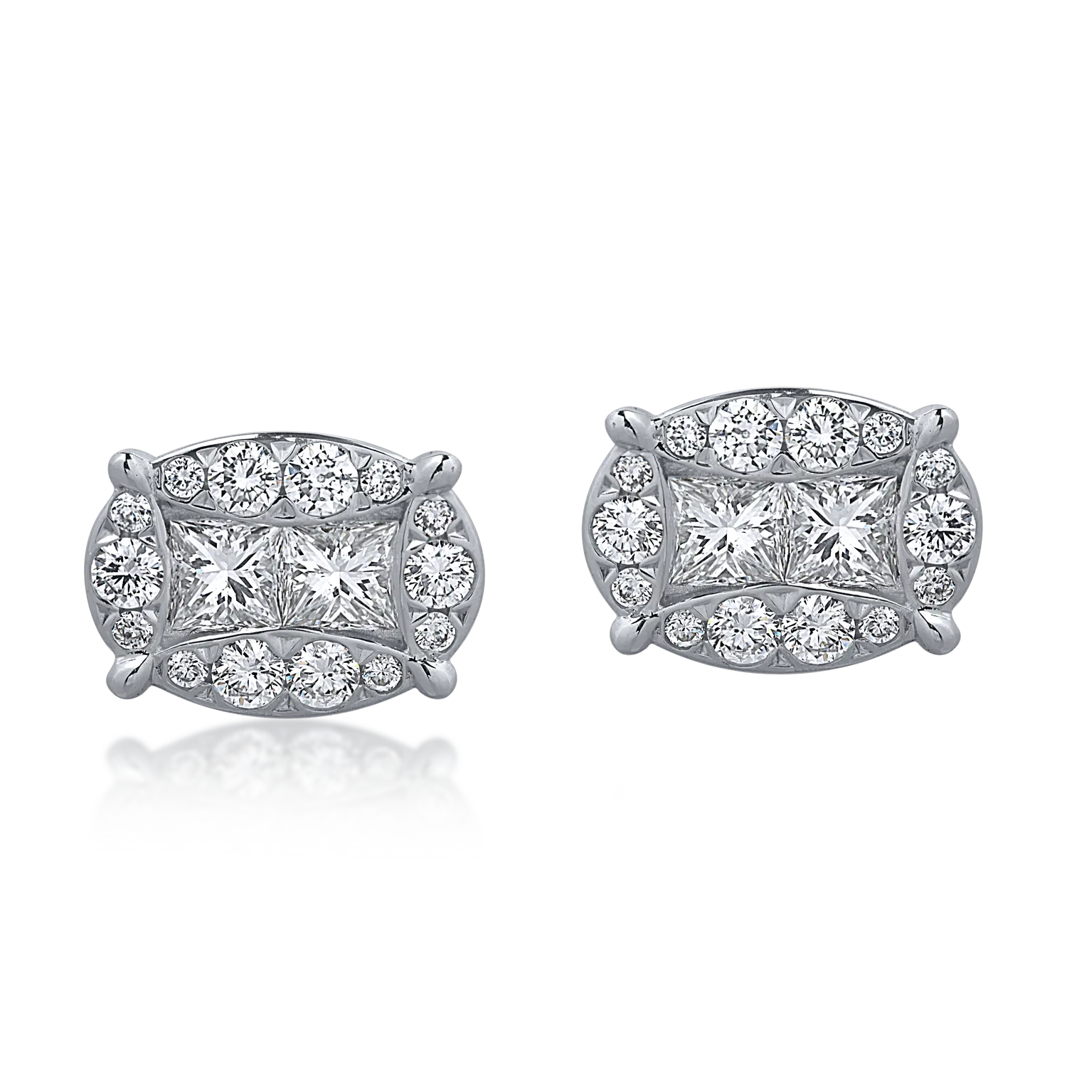 Cercei din aur alb cu diamante de 0.56ct-154703
