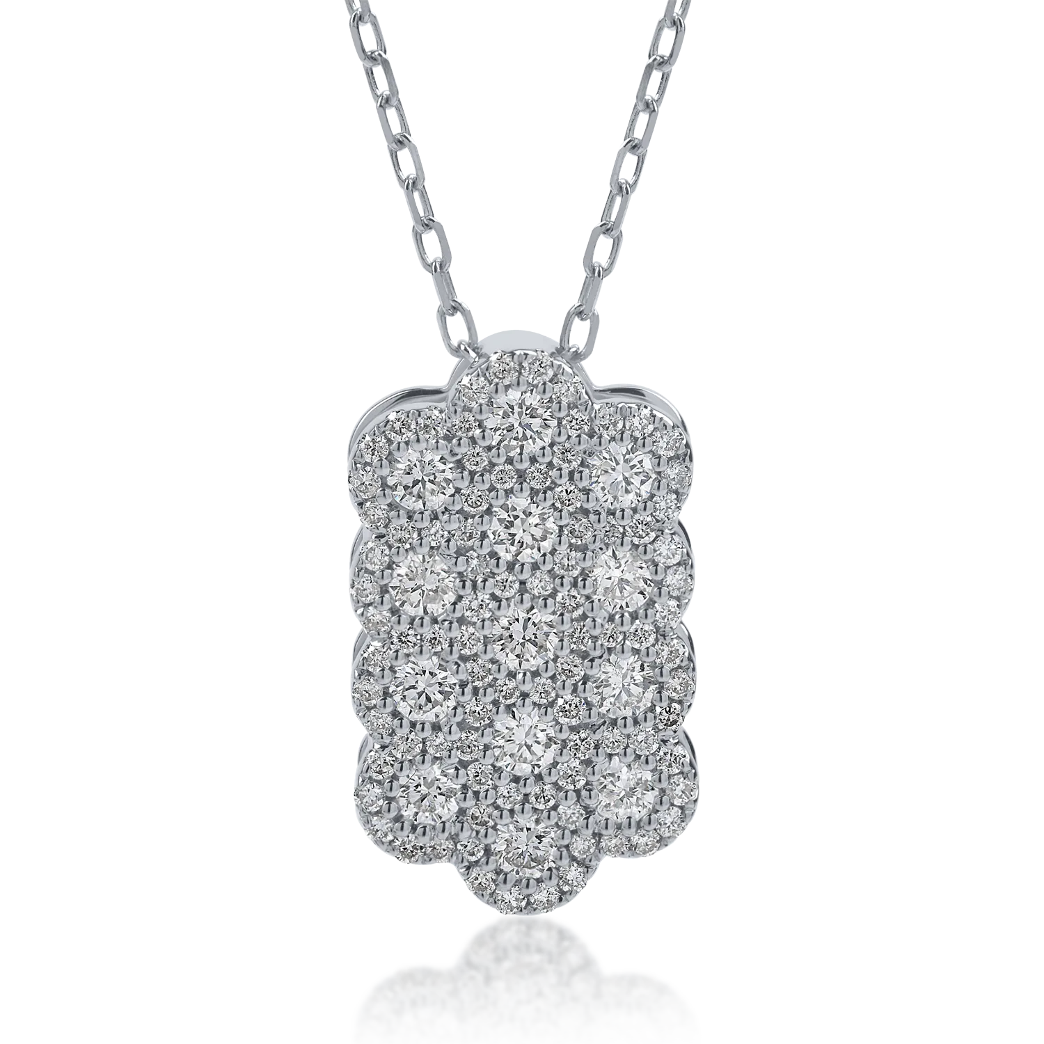 White gold pendant necklace with 0.79ct diamonds