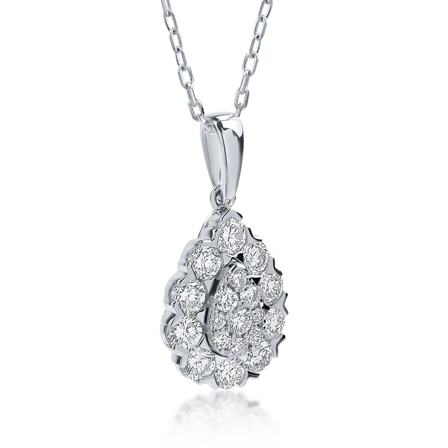 White gold pendant necklace with 0.8ct diamonds