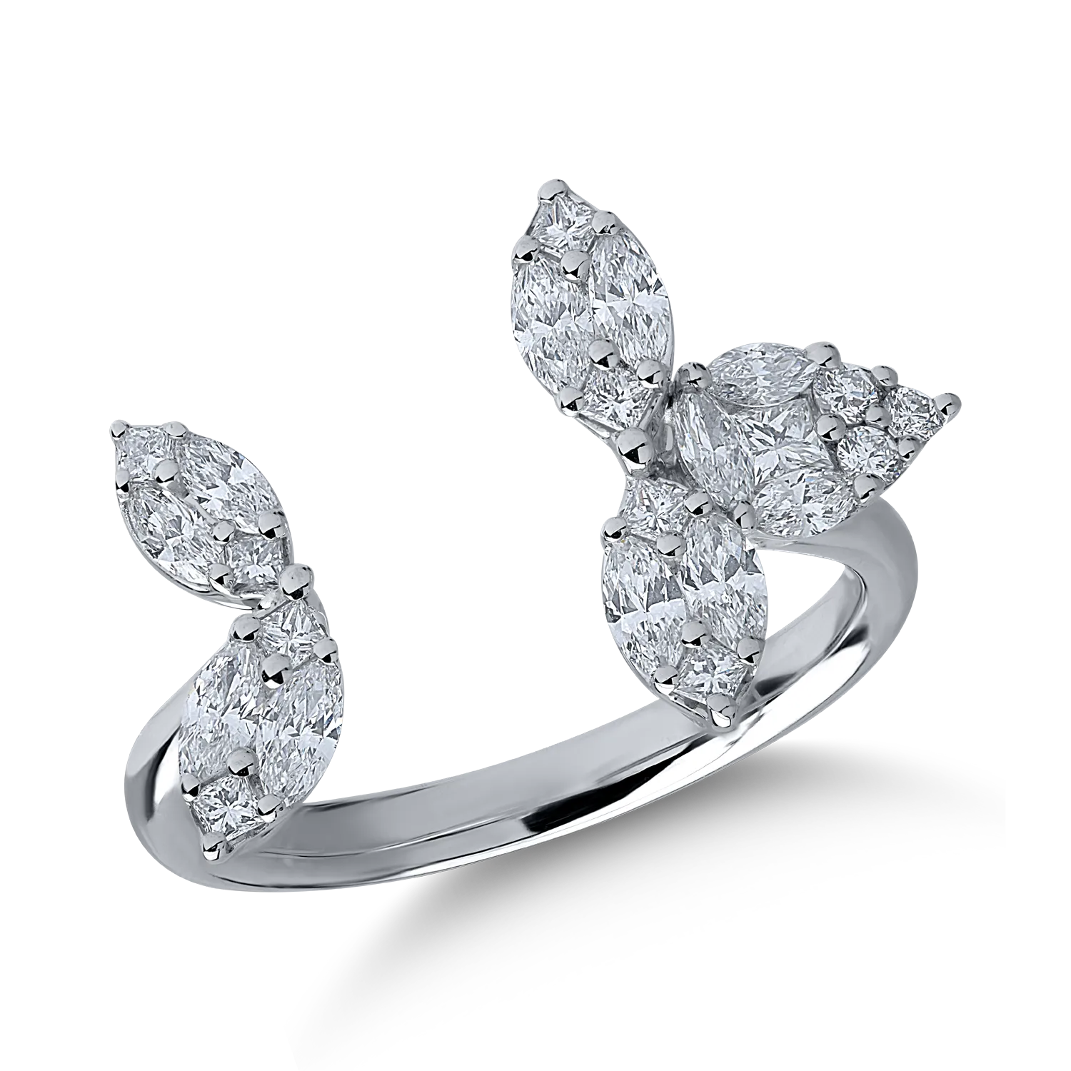 White gold ring with 0.74ct diamonds