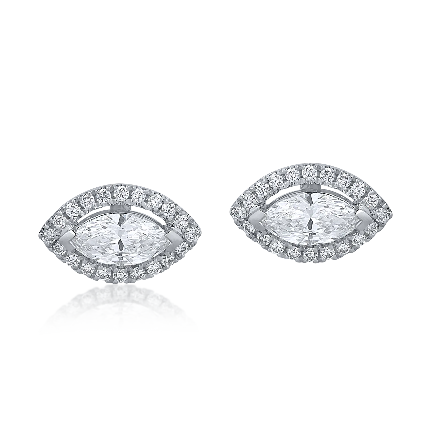 Cercei din aur alb cu diamante de 0.68ct-154721