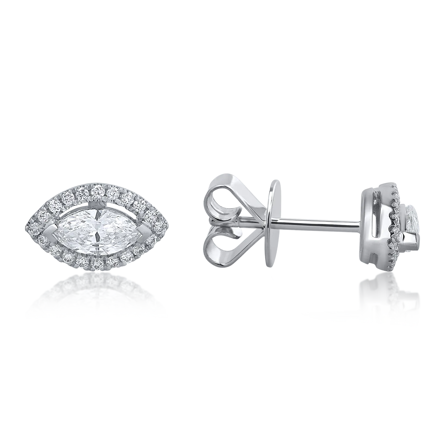 White gold earrings with 0.68ct diamonds