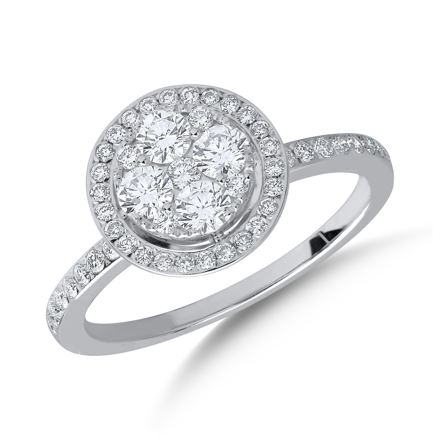 Fehérarany gyűrű 0.71ct gyémántokkal-154738