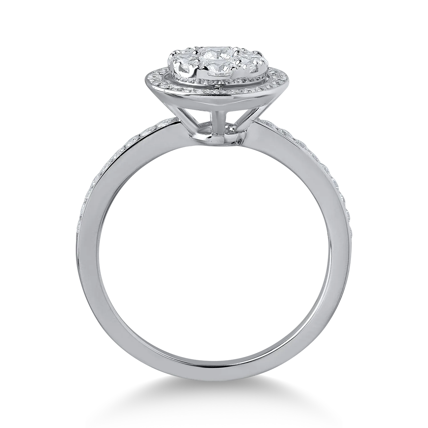 Inel din aur alb cu diamante de 0.71ct