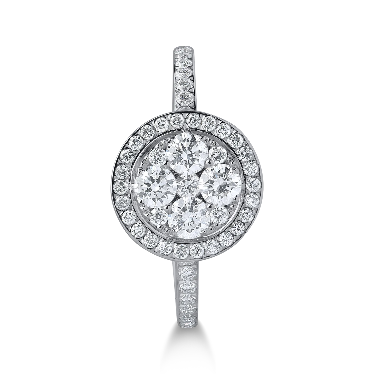Inel din aur alb cu diamante de 0.71ct