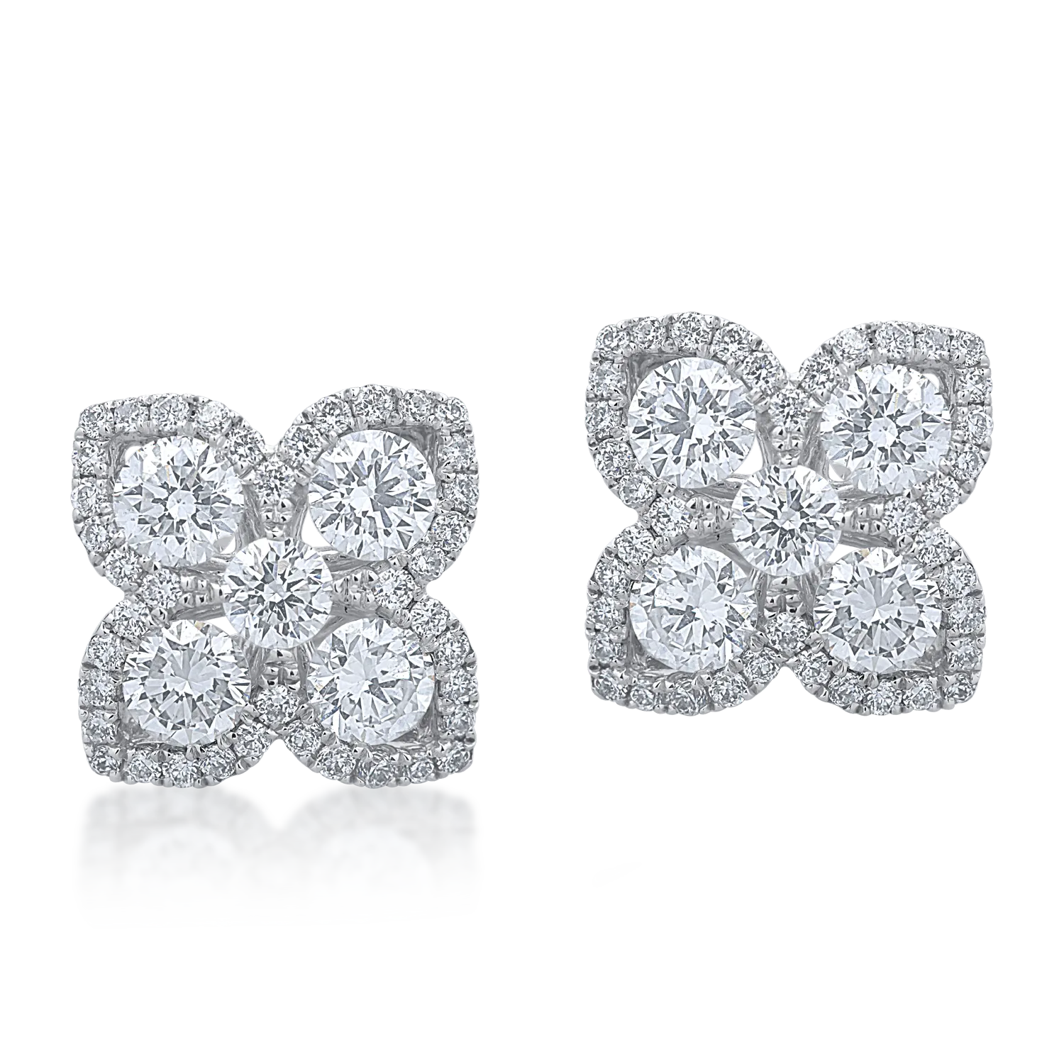 Cercei din aur alb cu diamante de 1.08ct-154740