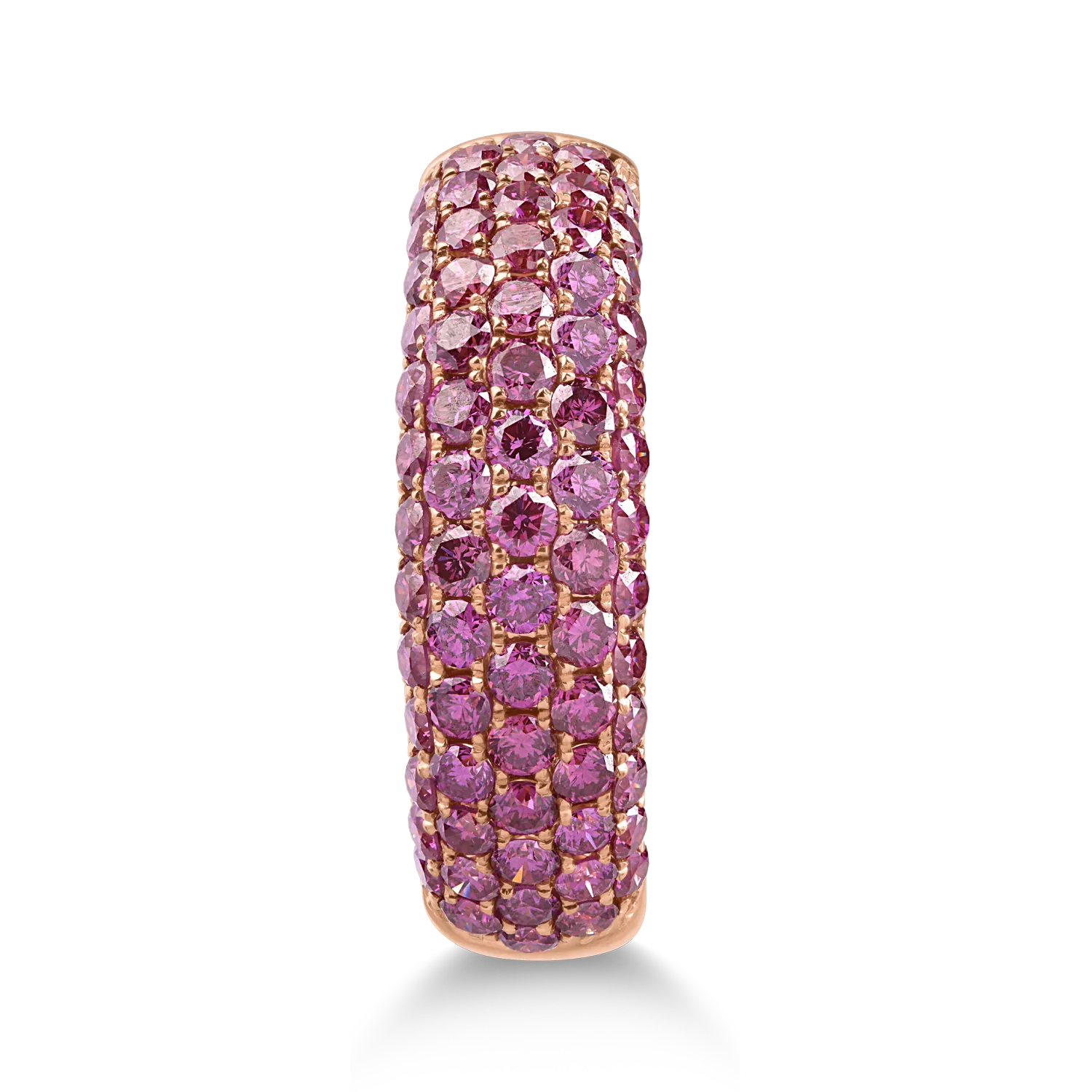 Pierścionek z różowego złota z różowymi szafirami o masie 1.3ct