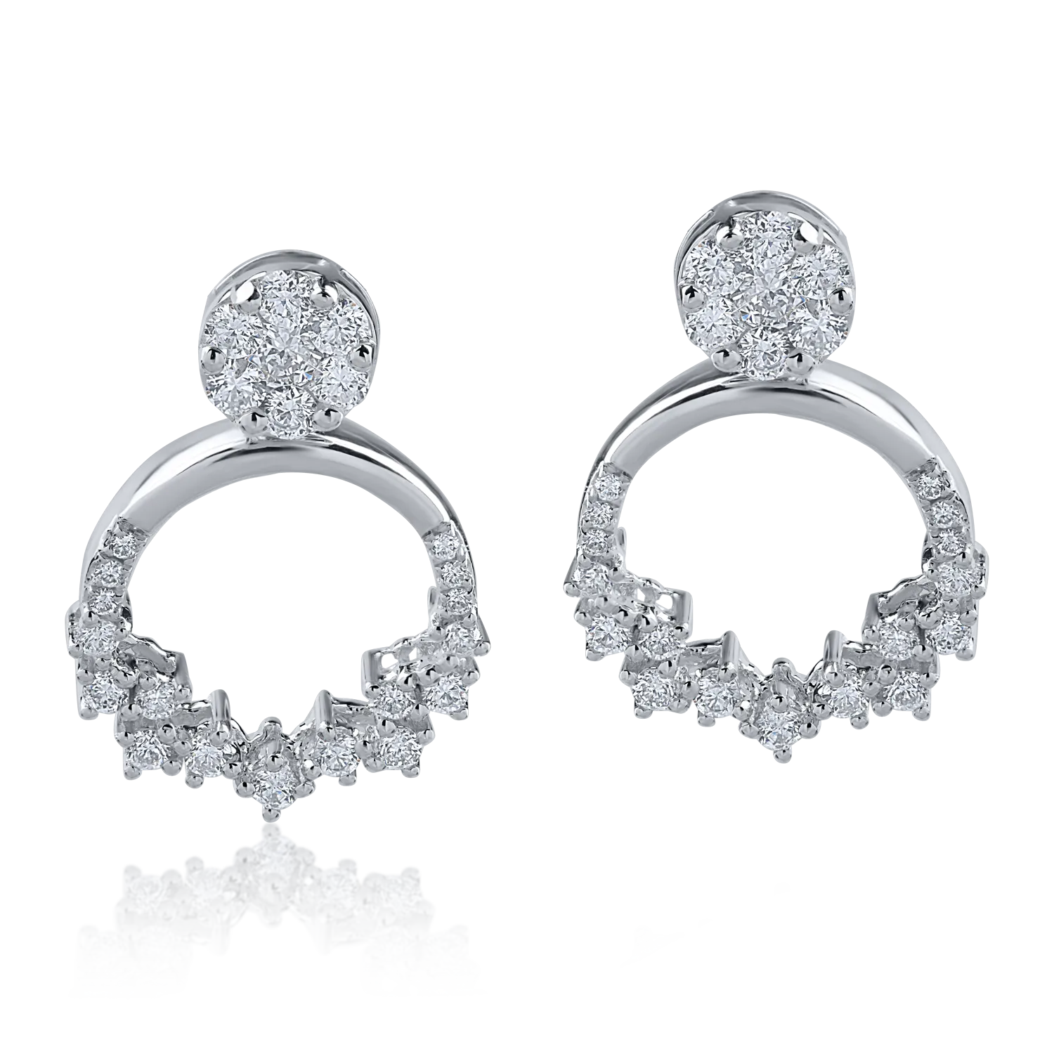 White gold earrings with 0.511ct diamonds