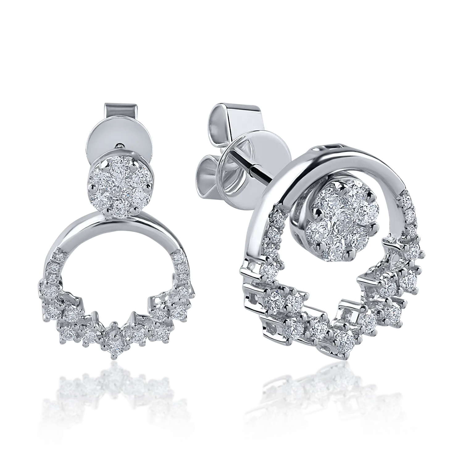 White gold earrings with 0.511ct diamonds