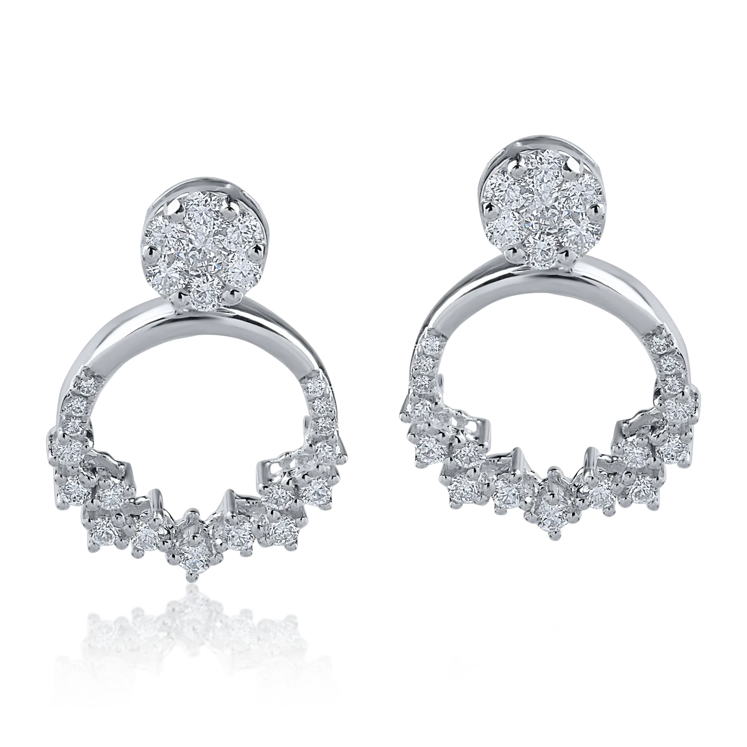 White gold earrings with 0.511ct diamonds-154752