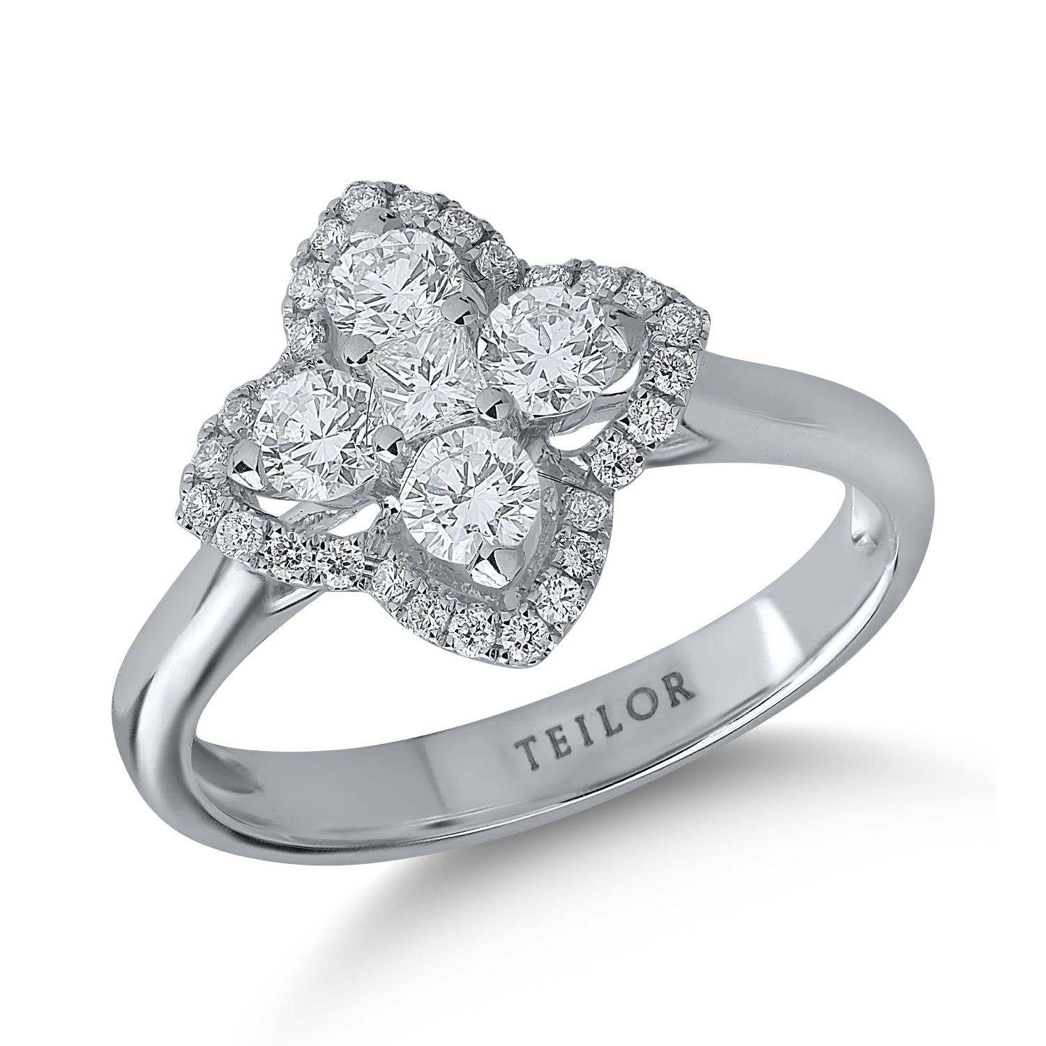 Inel din aur alb cu diamante de 0.66ct-154751