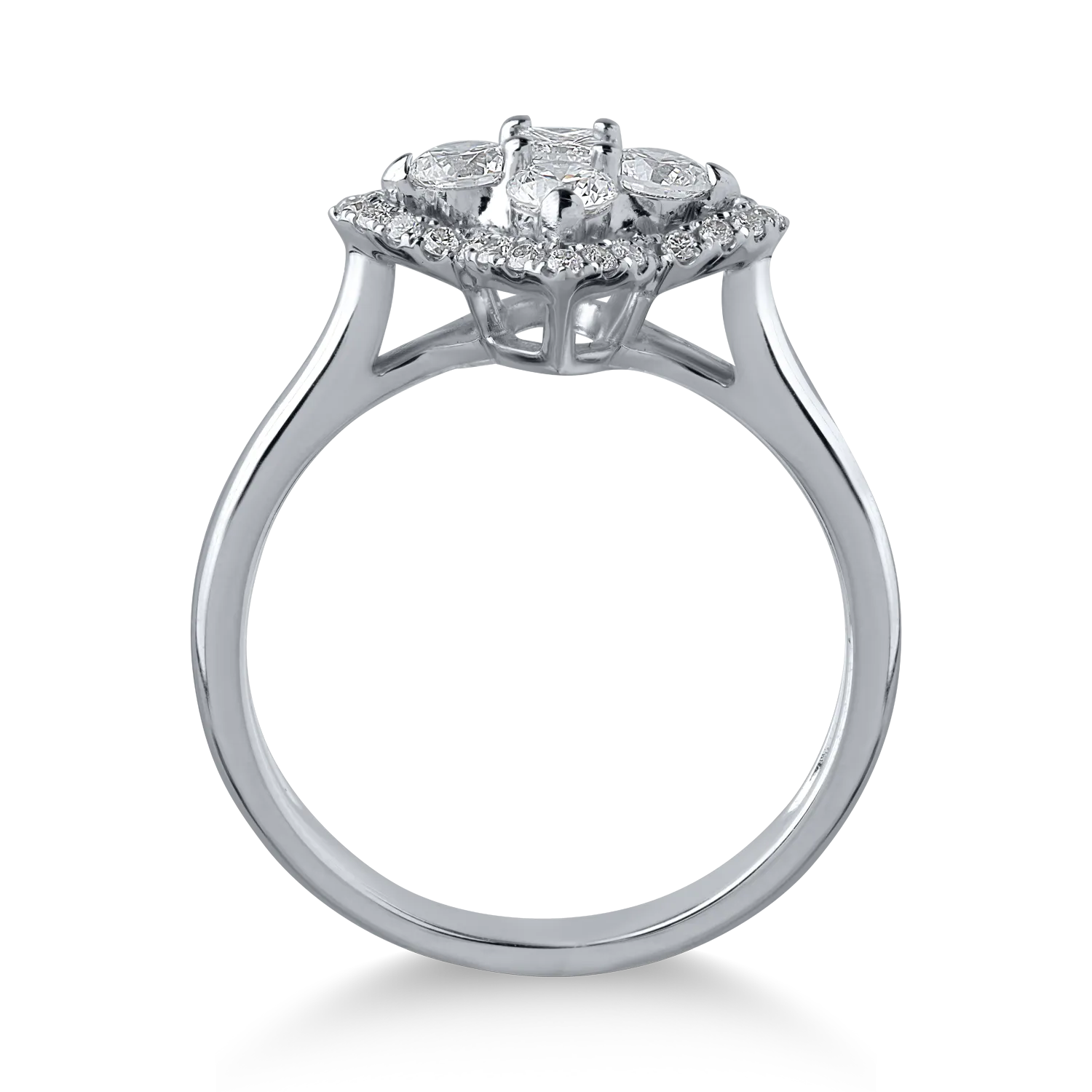 Inel din aur alb cu diamante de 0.66ct