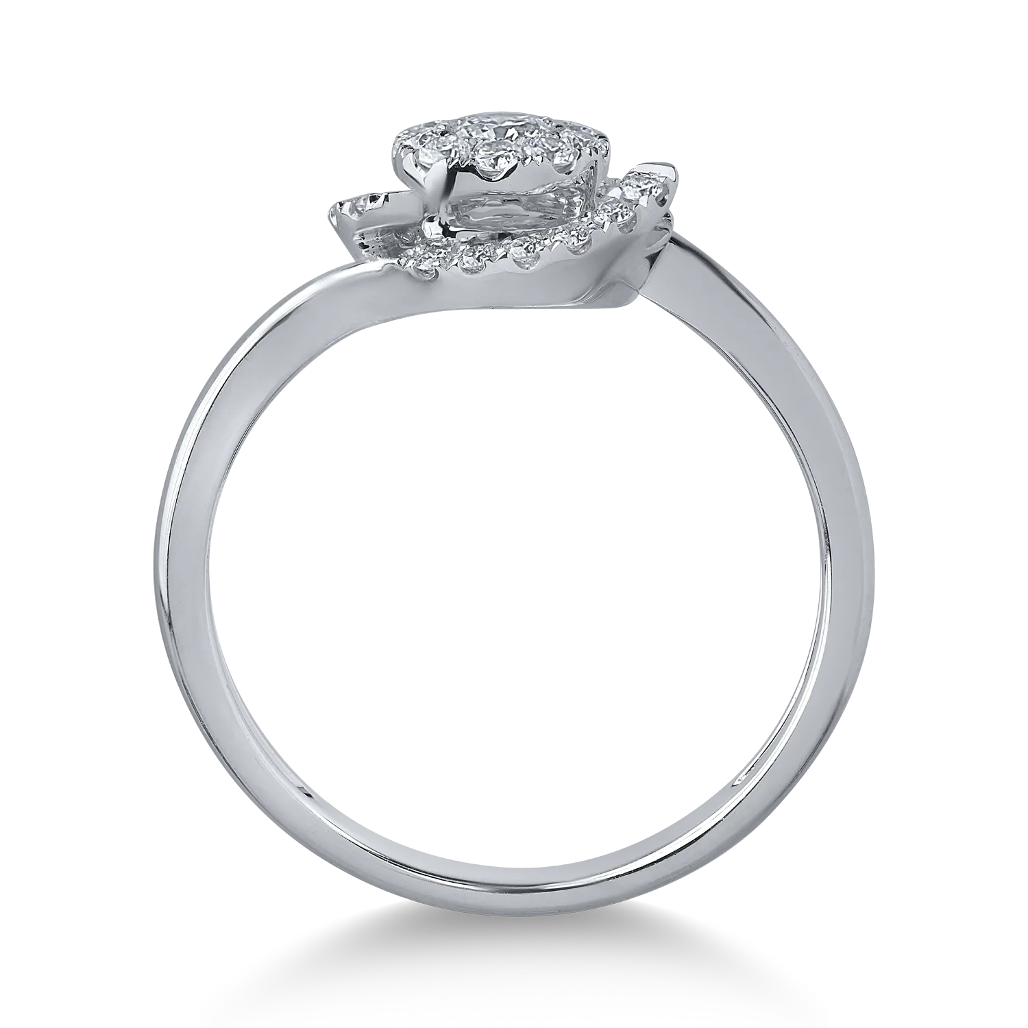 Fehérarany gyűrű 0.33ct gyémántokkal