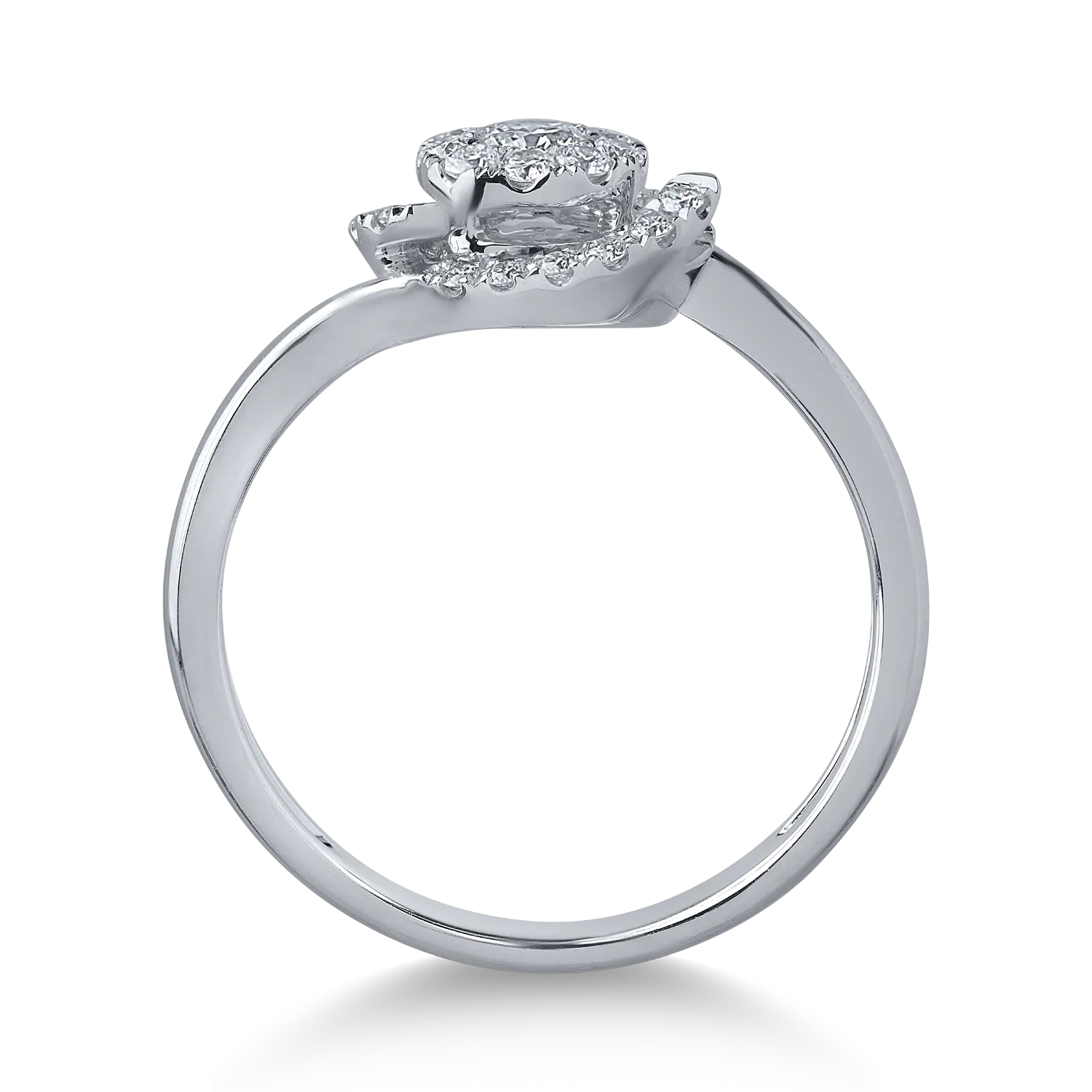 Inel din aur alb cu diamante de 0.33ct
