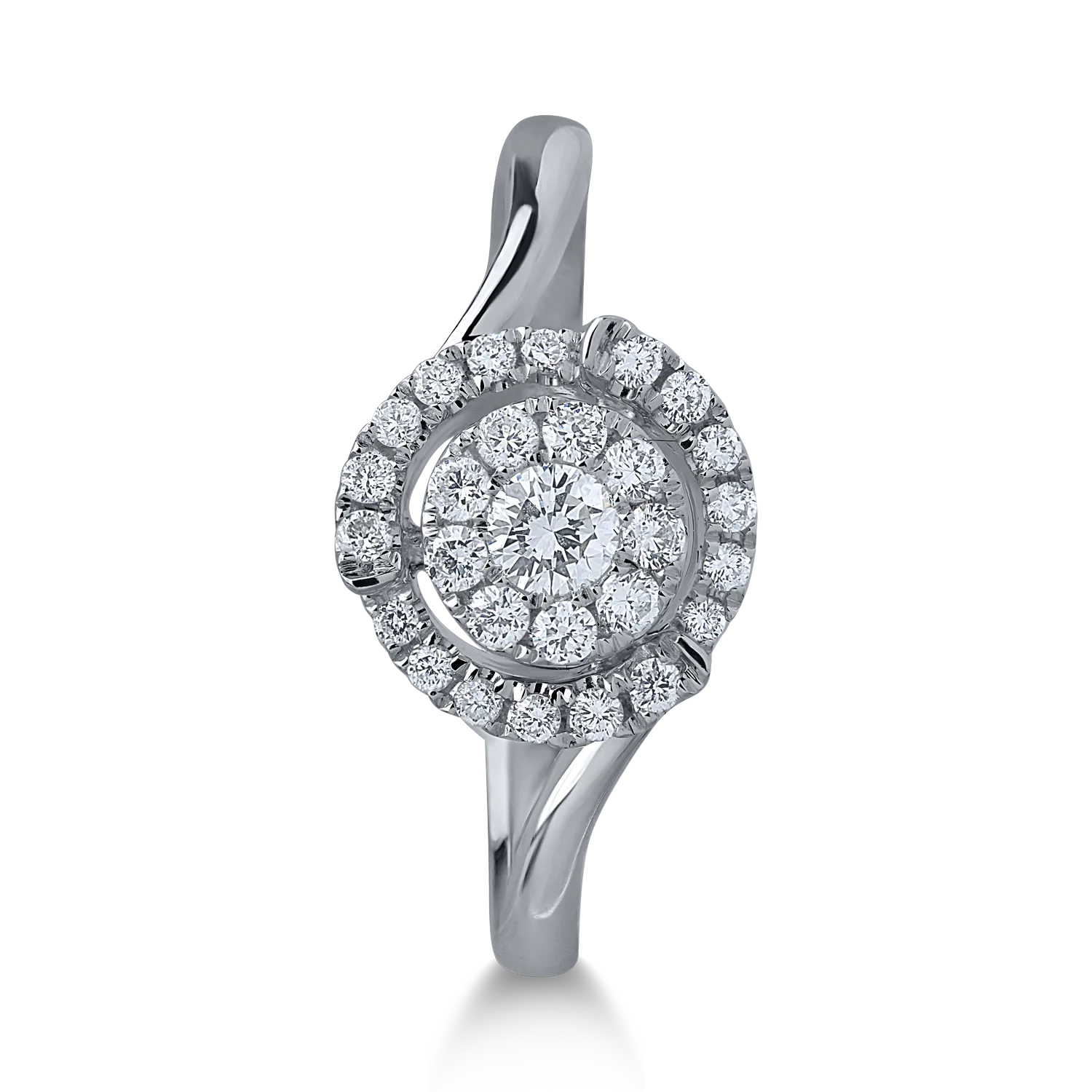 Inel din aur alb cu diamante de 0.33ct