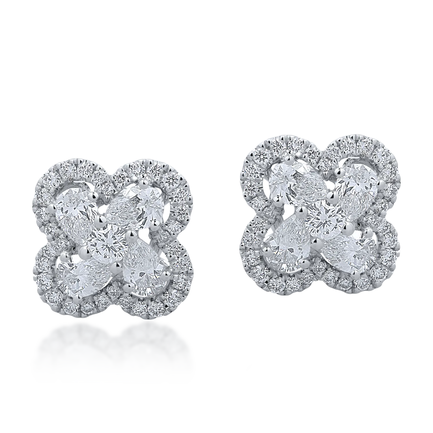 Cercei din aur alb cu diamante de 0.95ct-154794