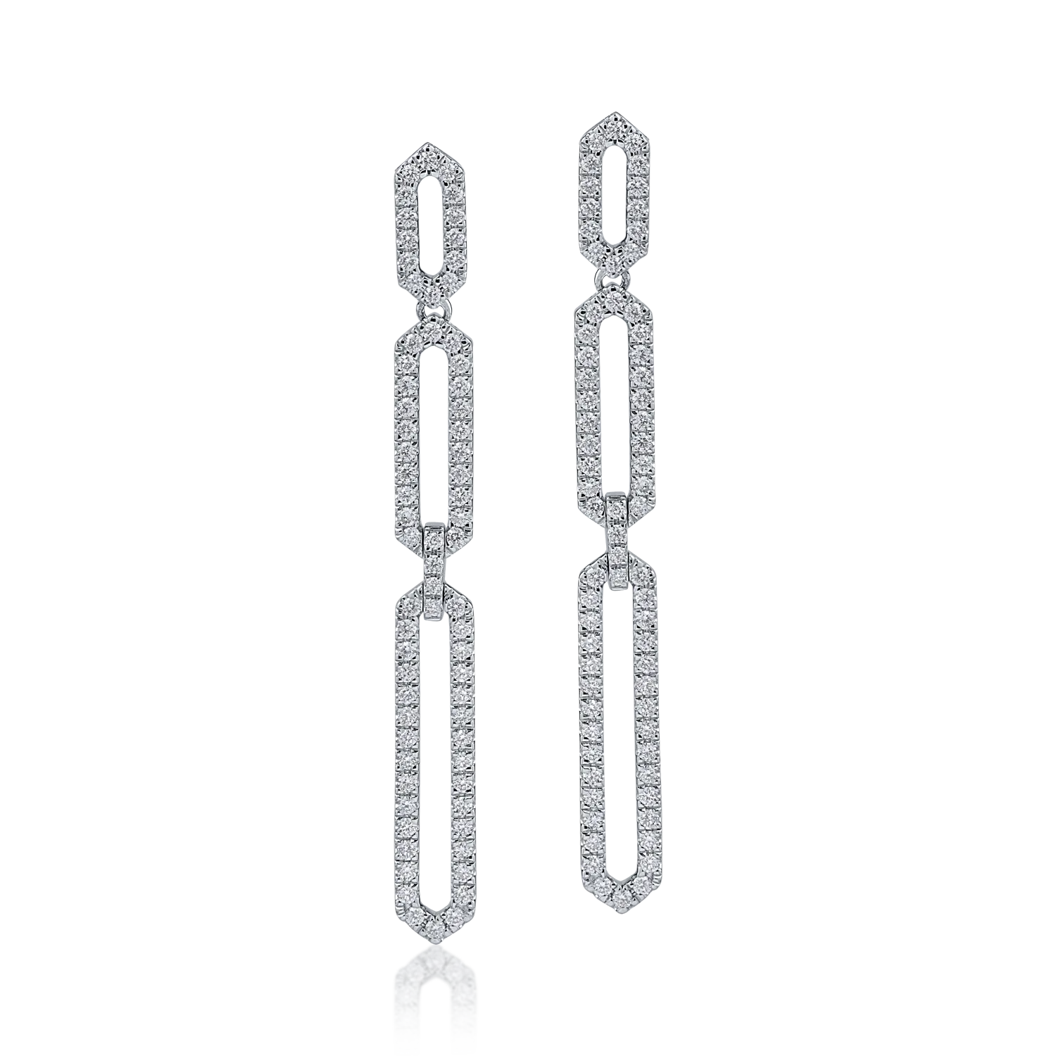White gold earrings with 0.82ct diamonds
