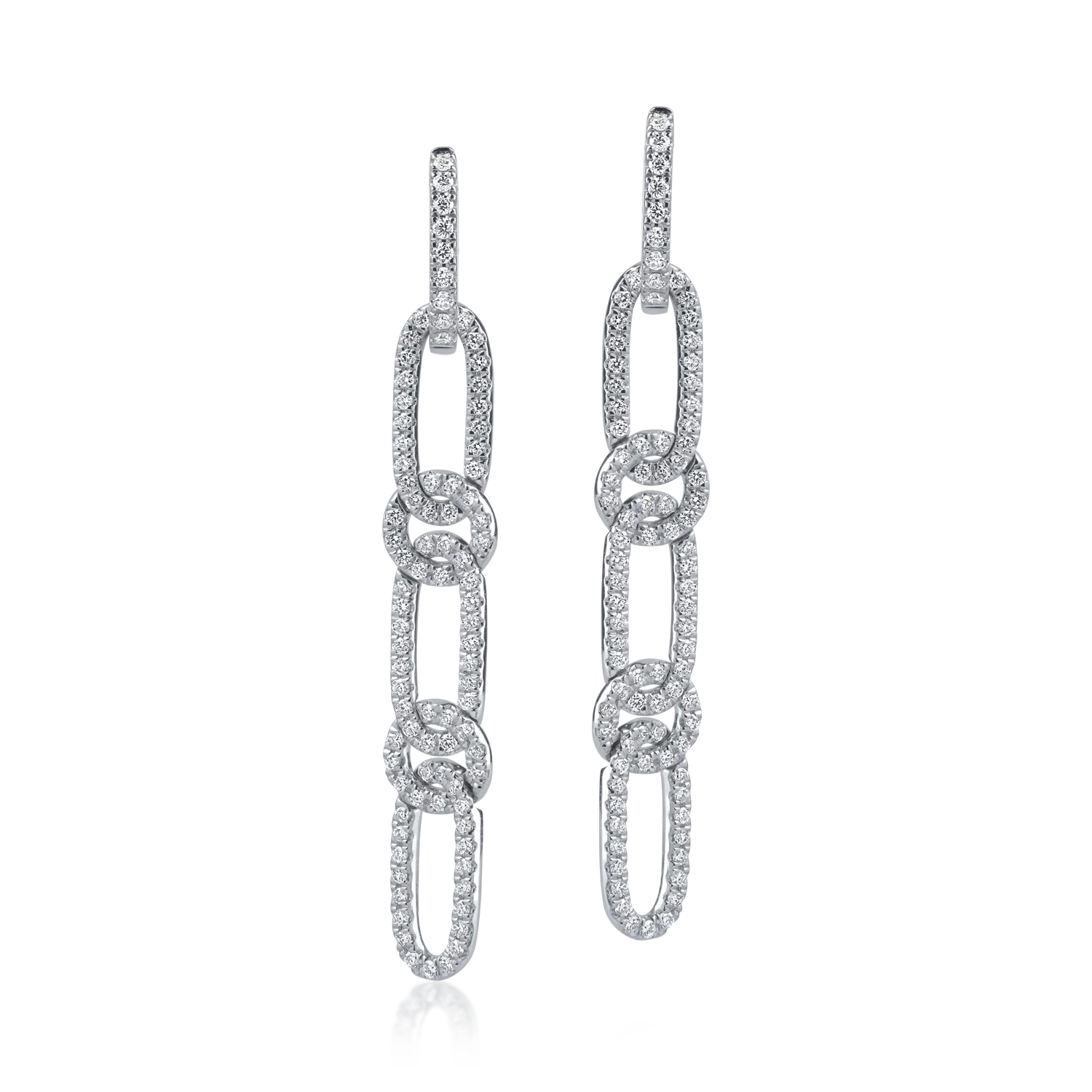 Cercei din aur alb cu diamante de 1.12ct-154813