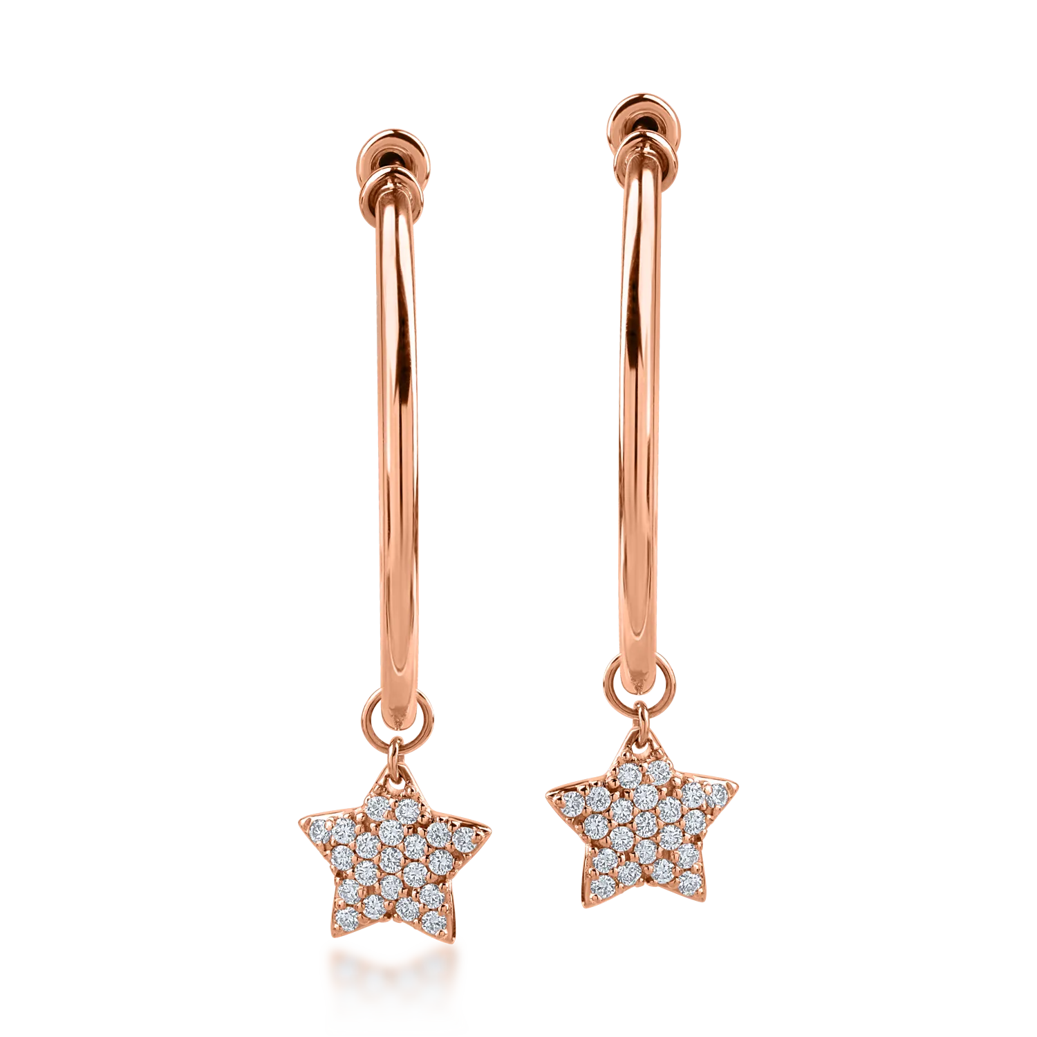 Rose gold earrings with 0.36ct diamonds